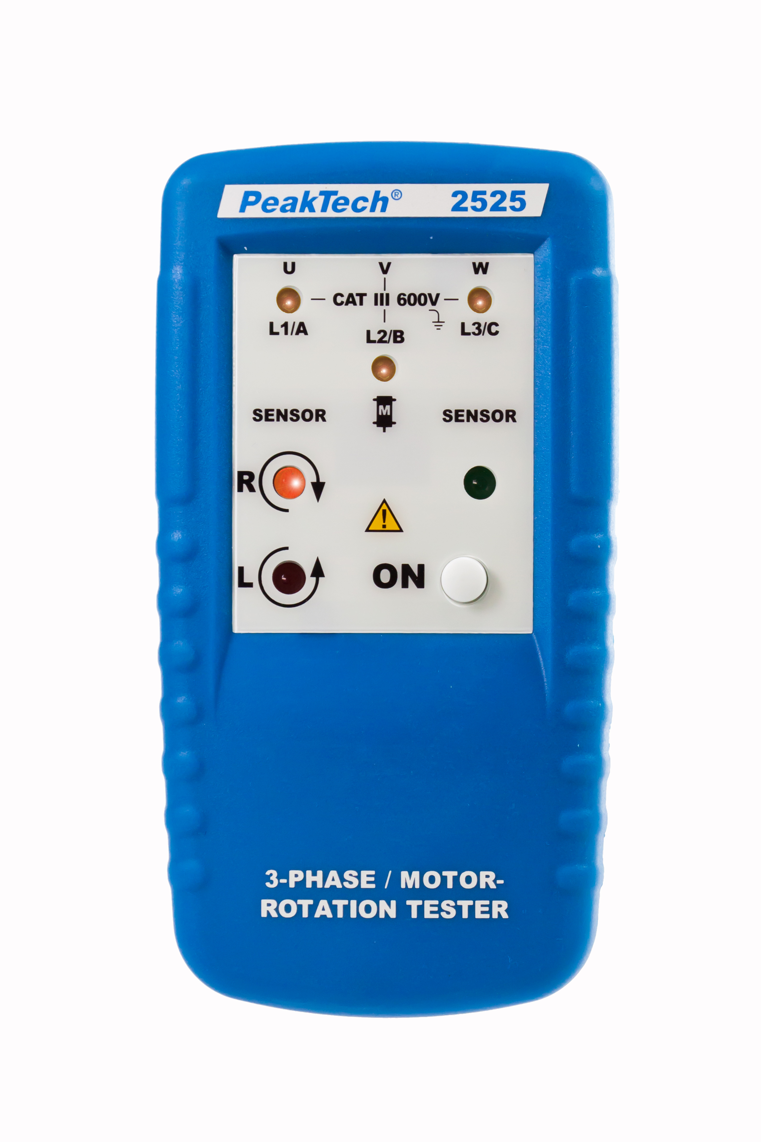 «PeakTech® P 2525» 3-Phasen-Motor-Drehrichtungsanzeiger, LED-Anzeige