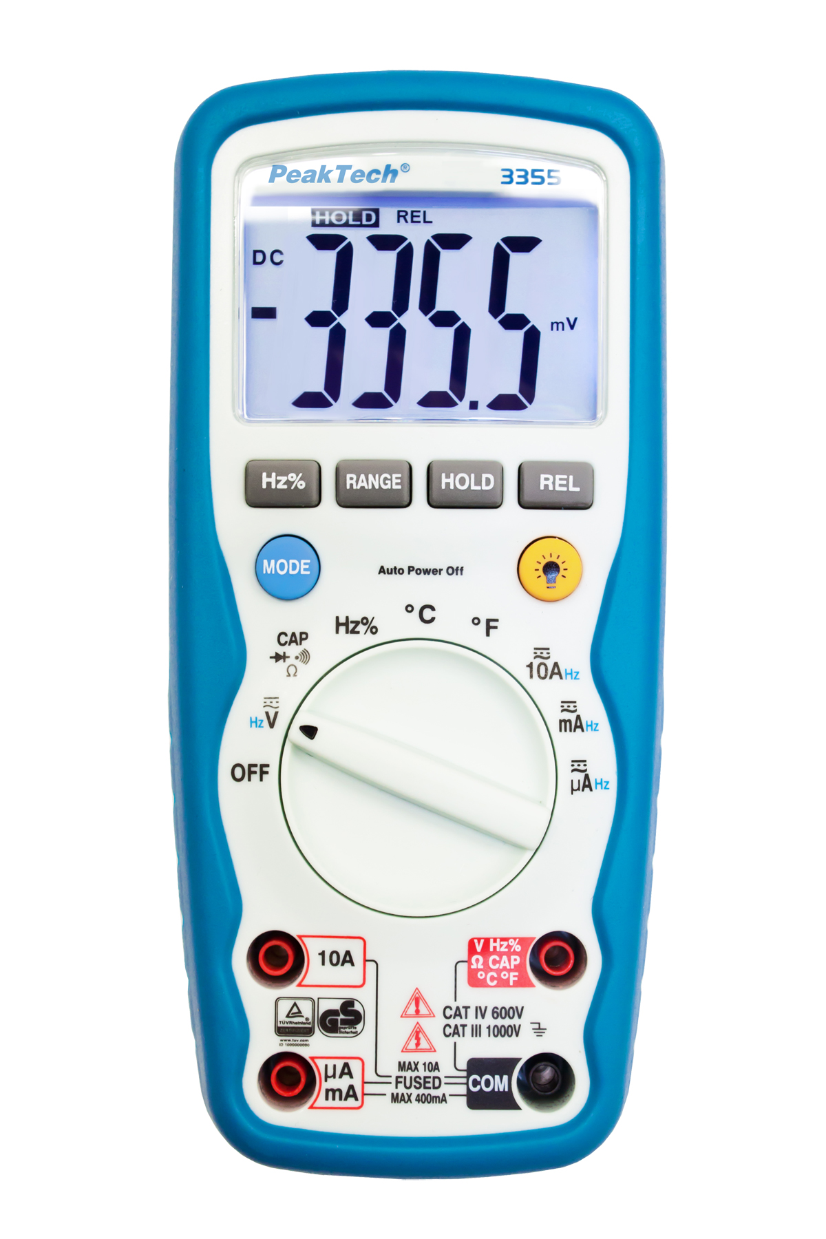 «PeakTech® P 3355» Digitalmultimeter, 4.000 Counts, IP67