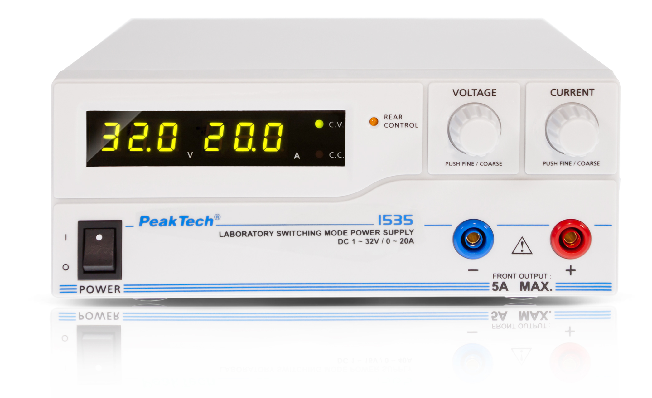 «PeakTech® P 1535» Laboratory power supply DC 1 - 32 V / 0 - 20 A