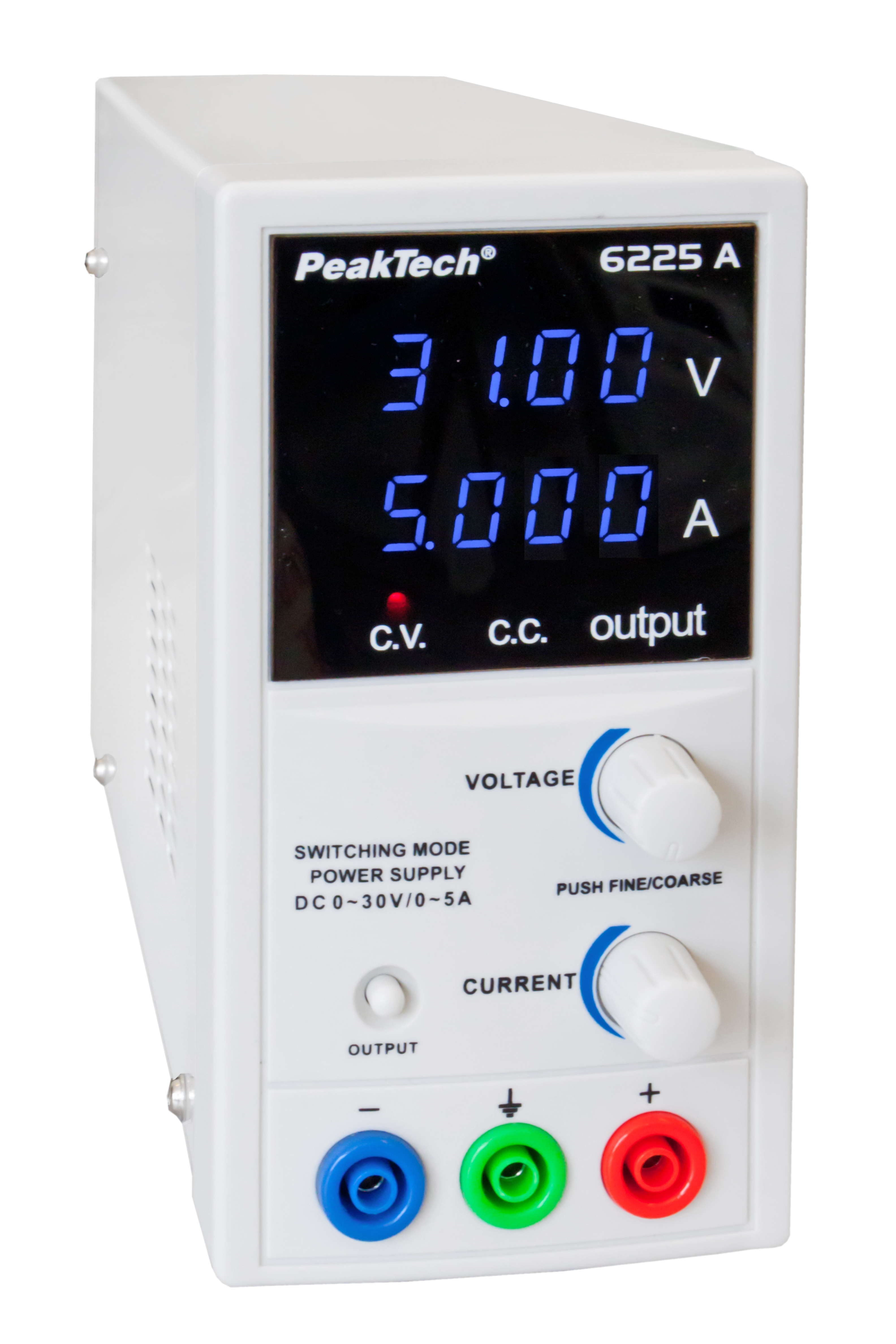 «PeakTech® P 6225 A» Fuente de Alimentación Digital DC 0-30V/0-5A