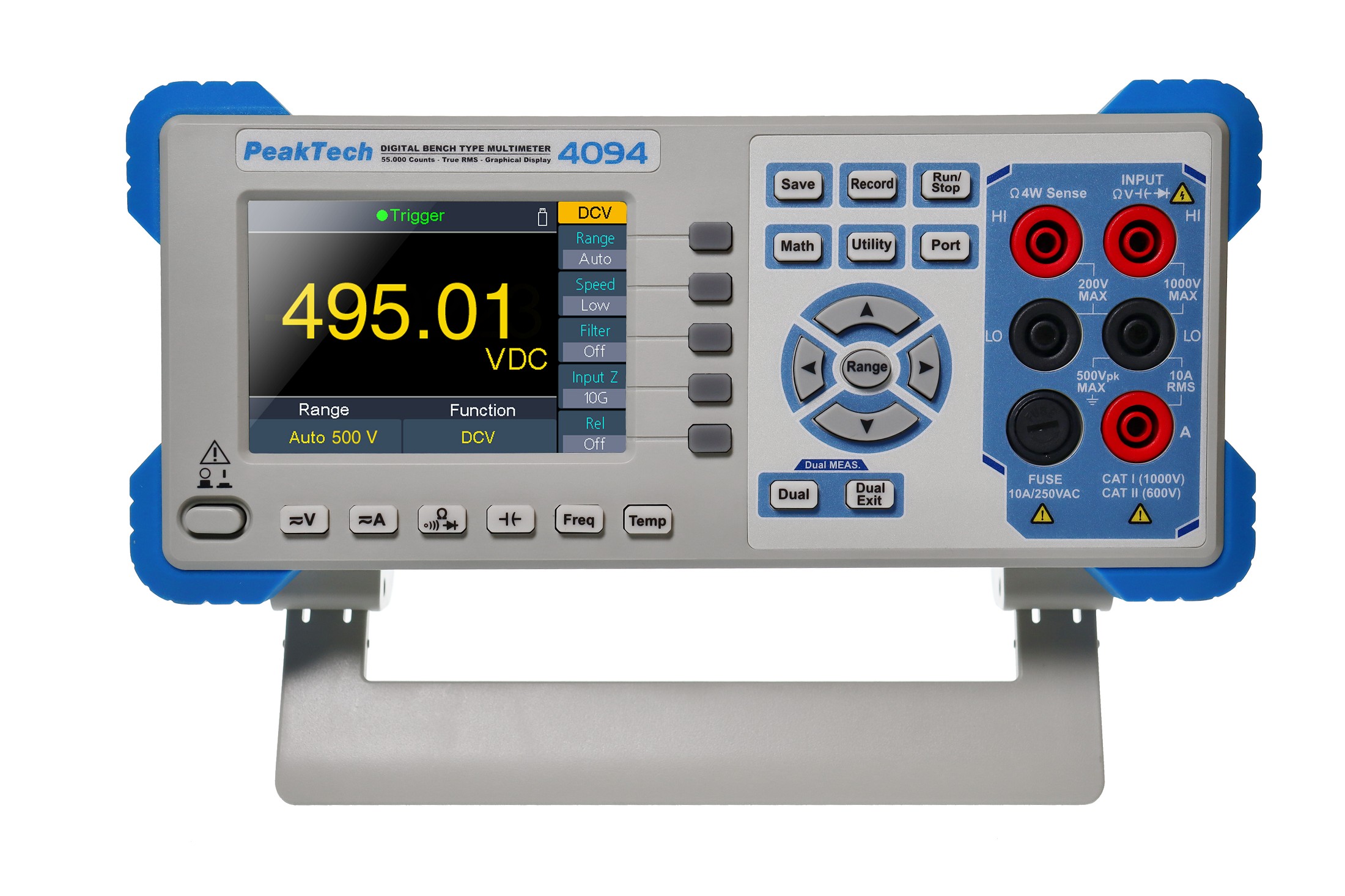 «PeakTech® P 4094» Graphical bench multimeter, 55.000 counts with TFT