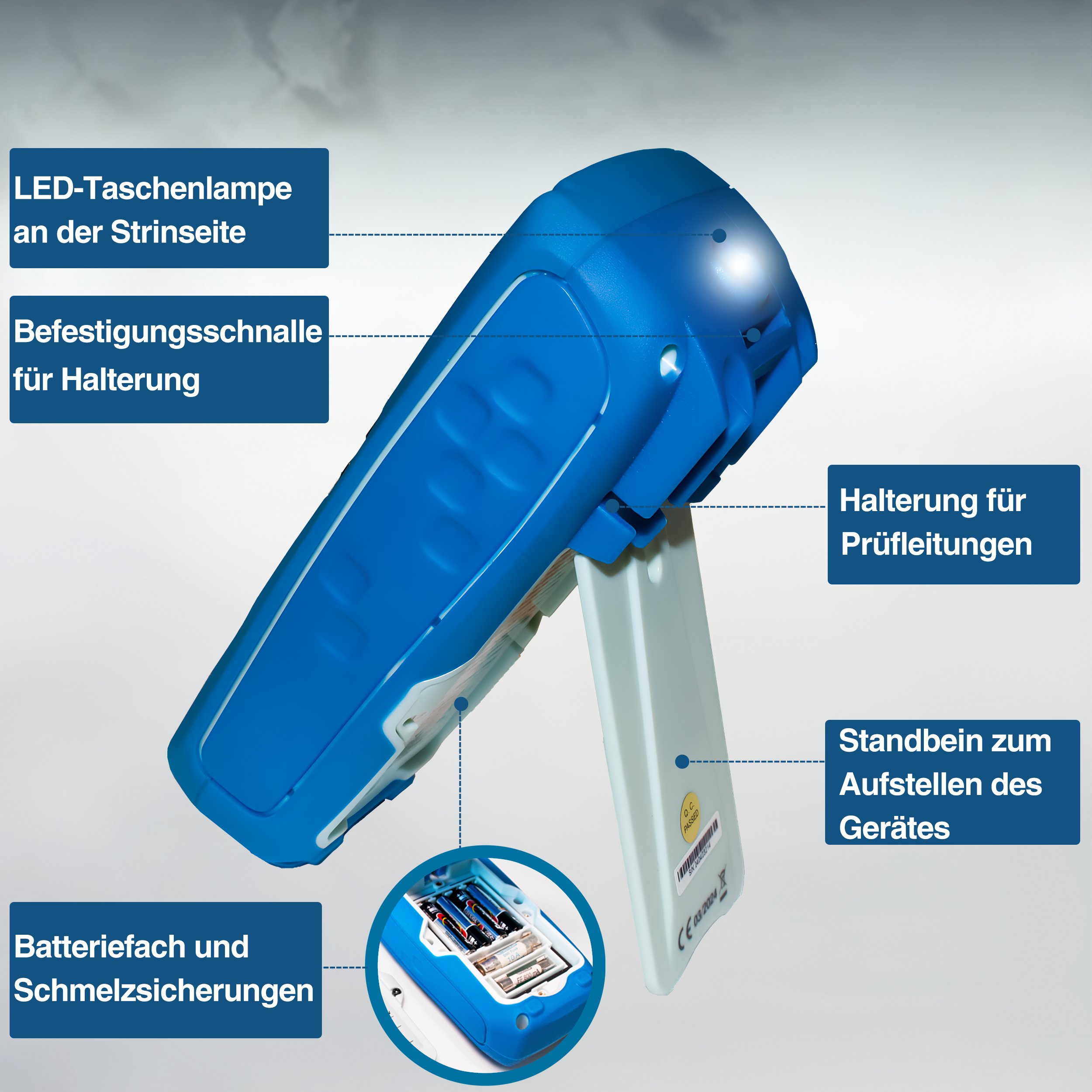 «PeakTech® P 3443» Multímetro Digital 6000 cuentas, IP67