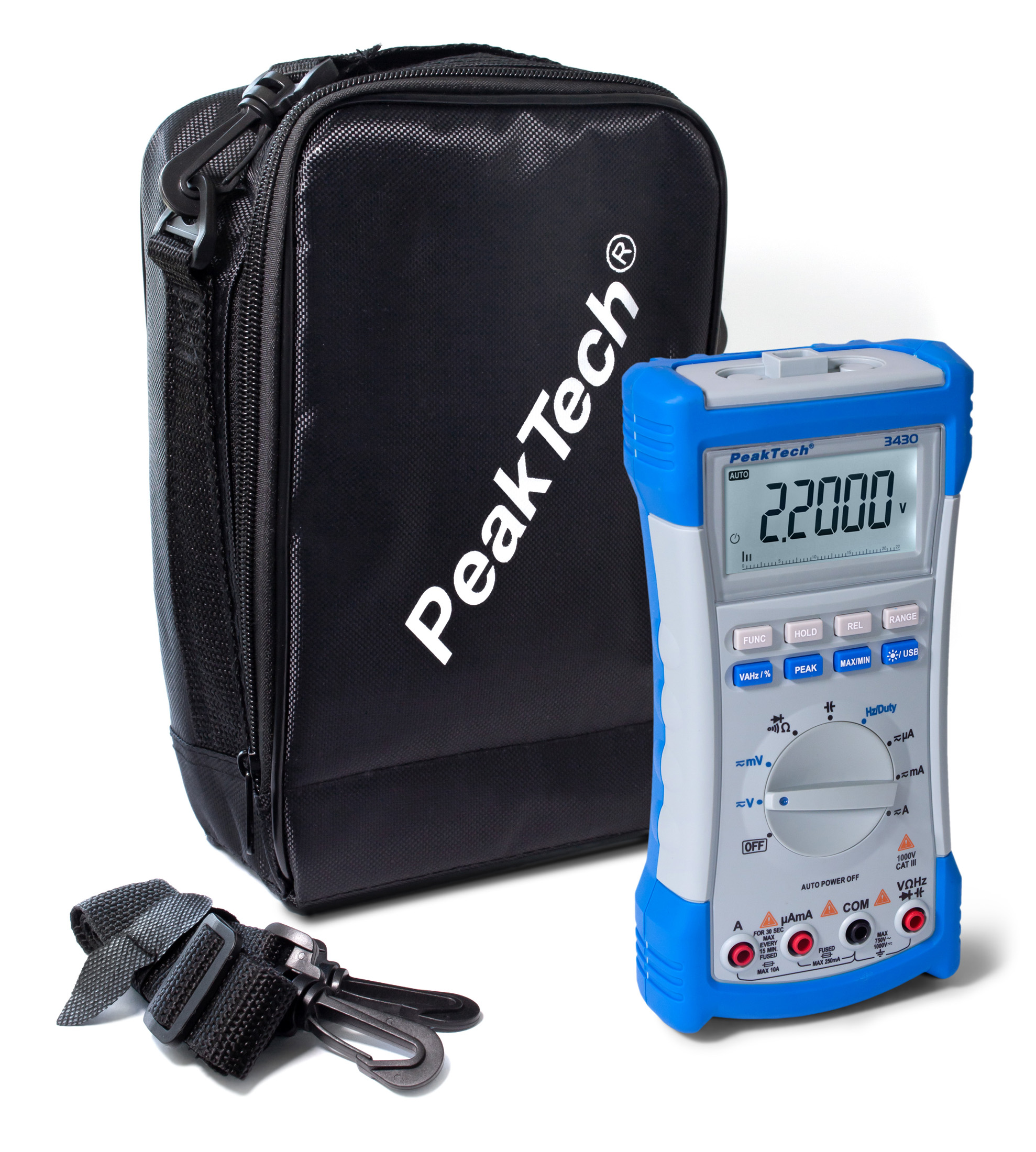 «PeakTech® P 3430» Digital multimeter, 20,000 counts, TrueRMS & USB
