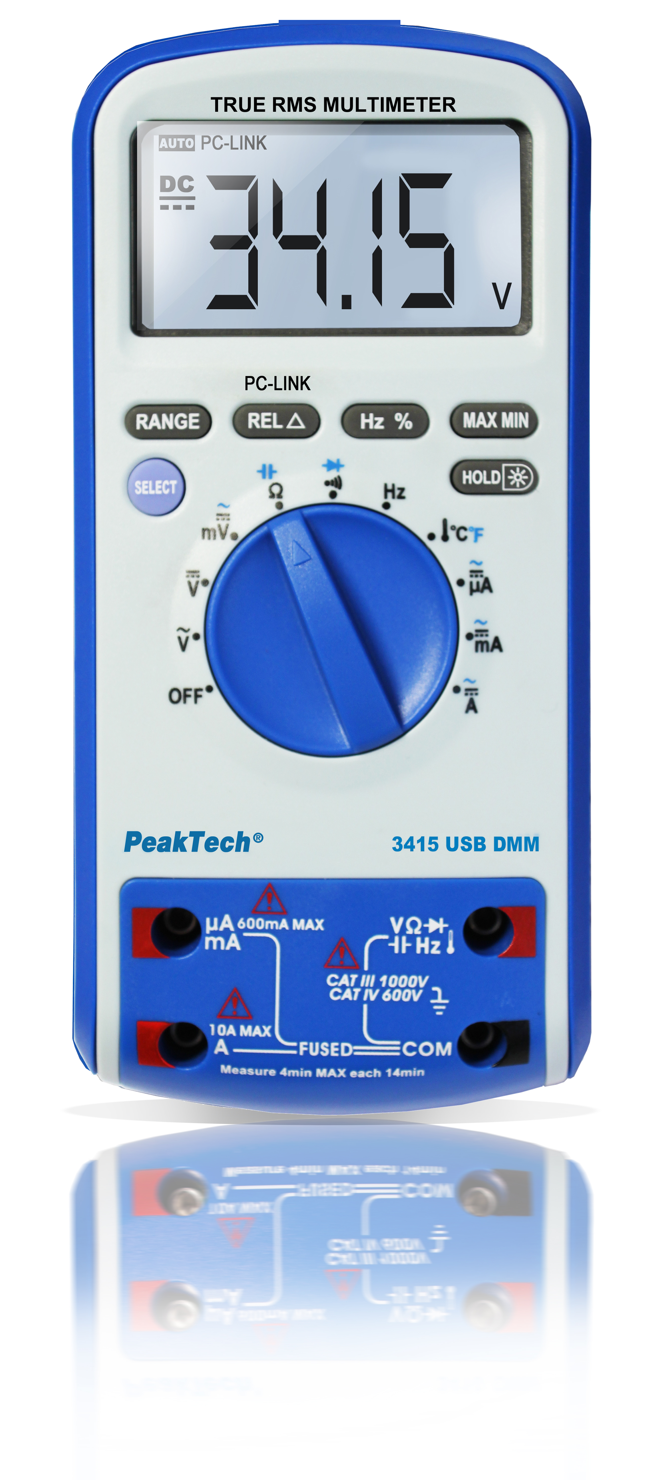 «PeakTech® P 3415» Digitalmultimeter, 6.000 Counts, TrueRMS & USB