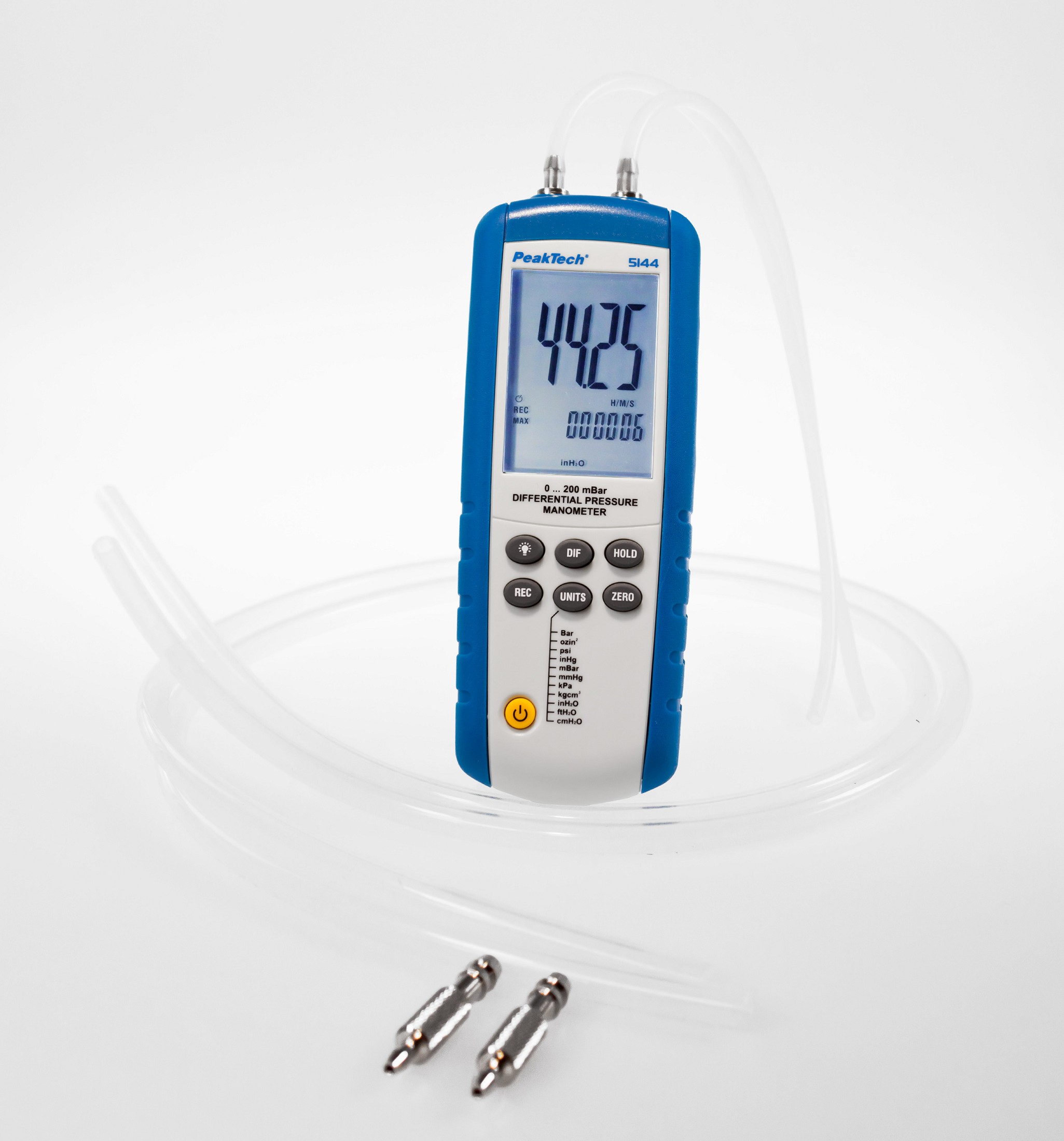 «PeakTech® P 5144» Differential pressure Meter 0...200 mbar with USB