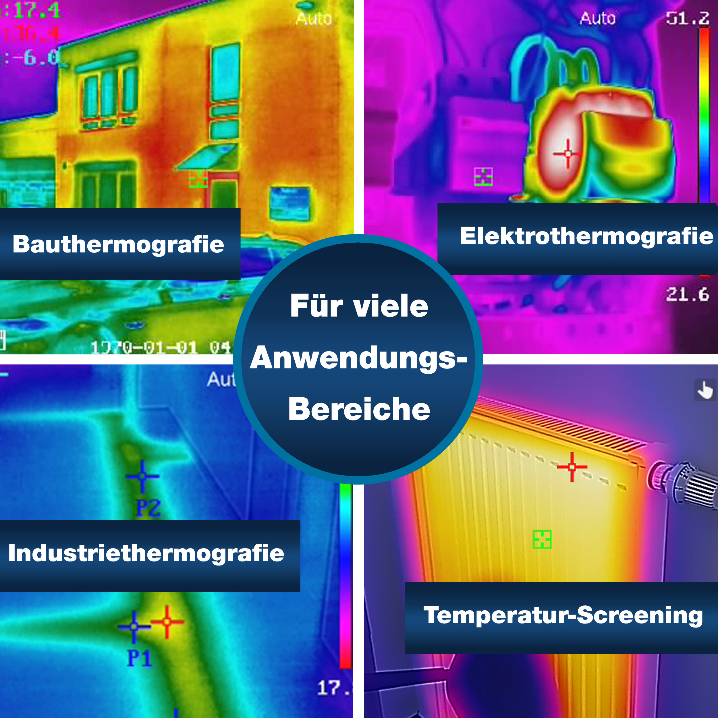 «PeakTech® P 5605 A» Caméra thermique 120 x 90 px. -20°C ... +550°C avec photos et vidéo