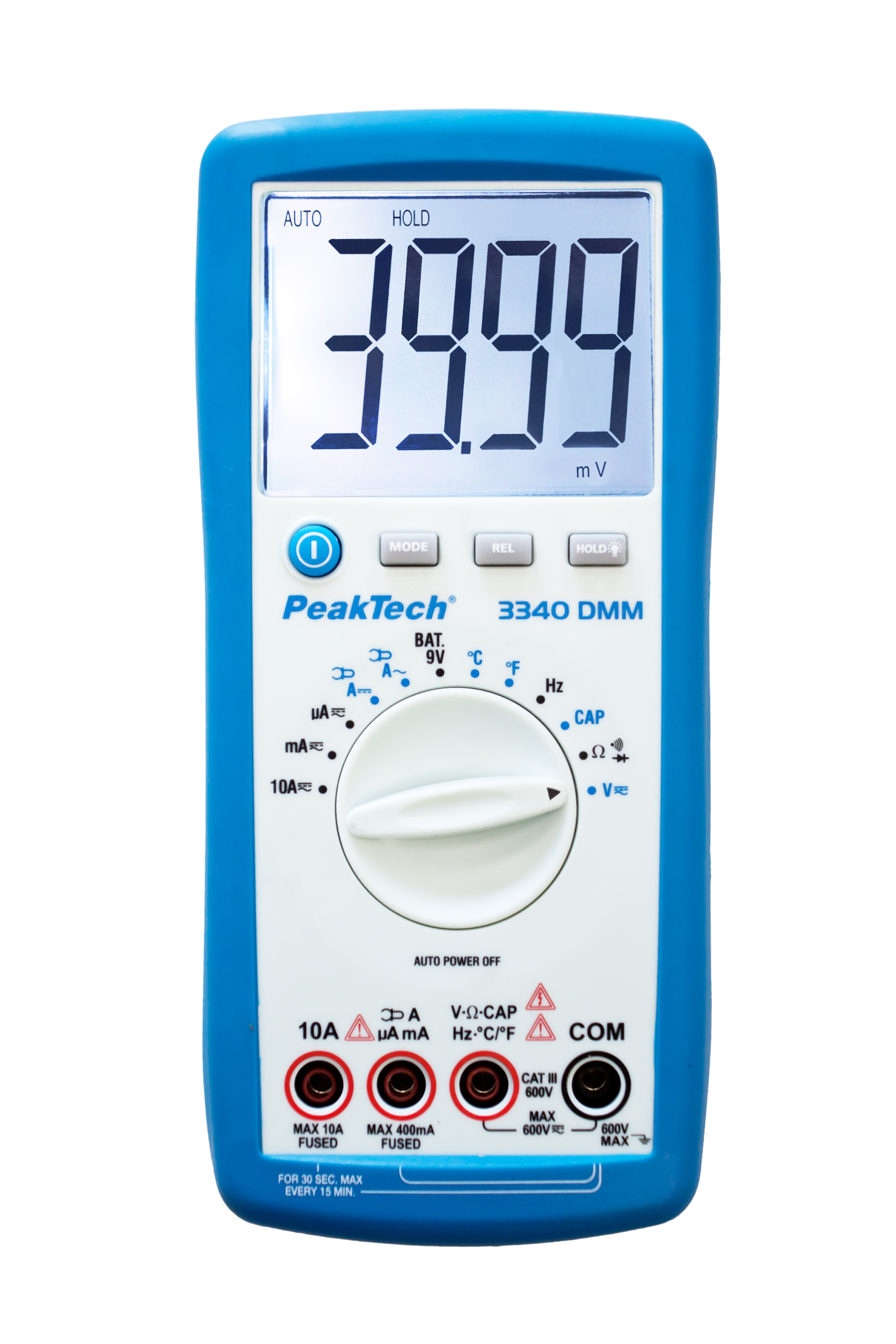 «PeakTech® P 3340» Multímetro Digital, 4000 cuentas, 600V AC/DC