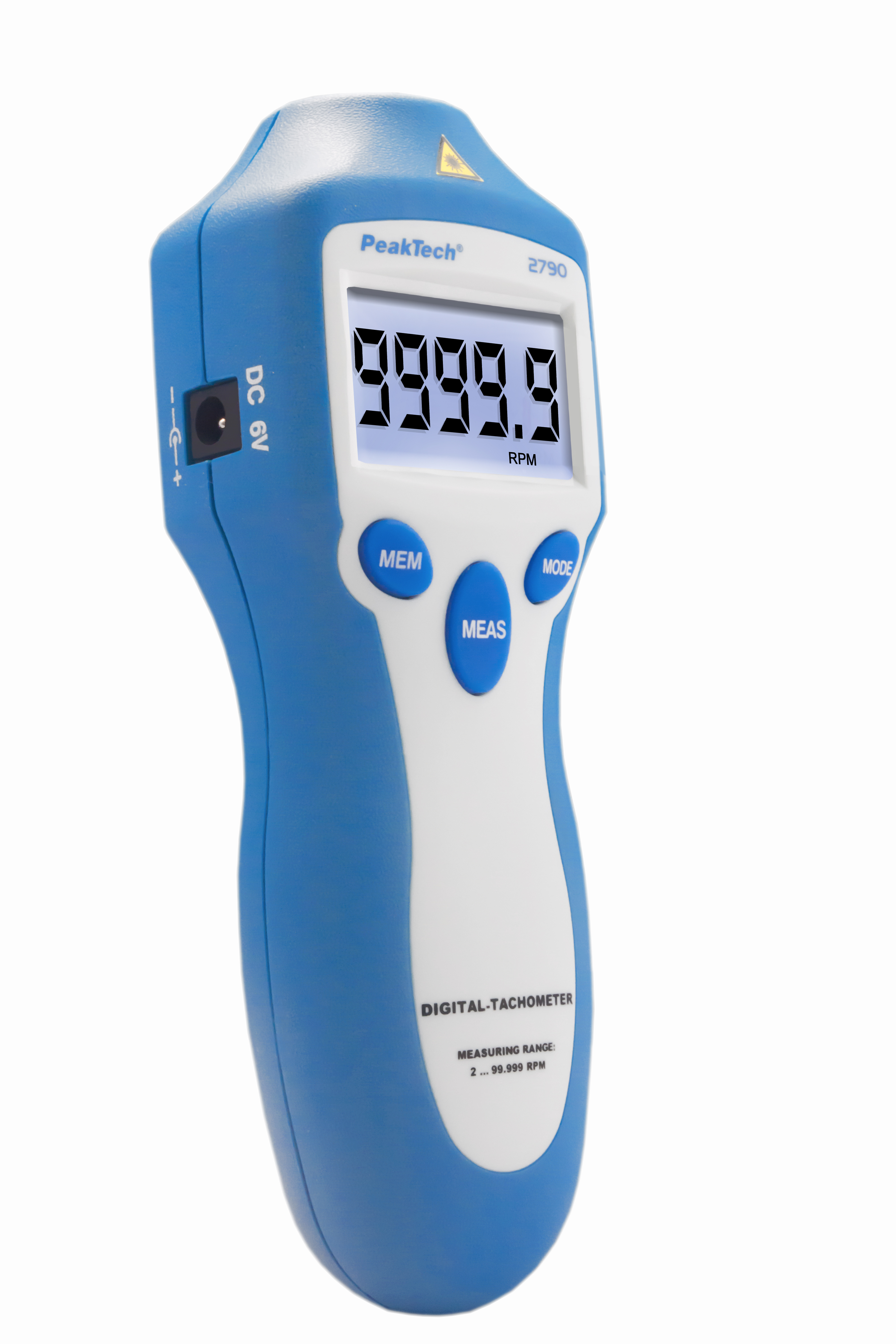 «PeakTech® P 2790» Tachometer, 5-digit 1 ... 99,999 rpm
