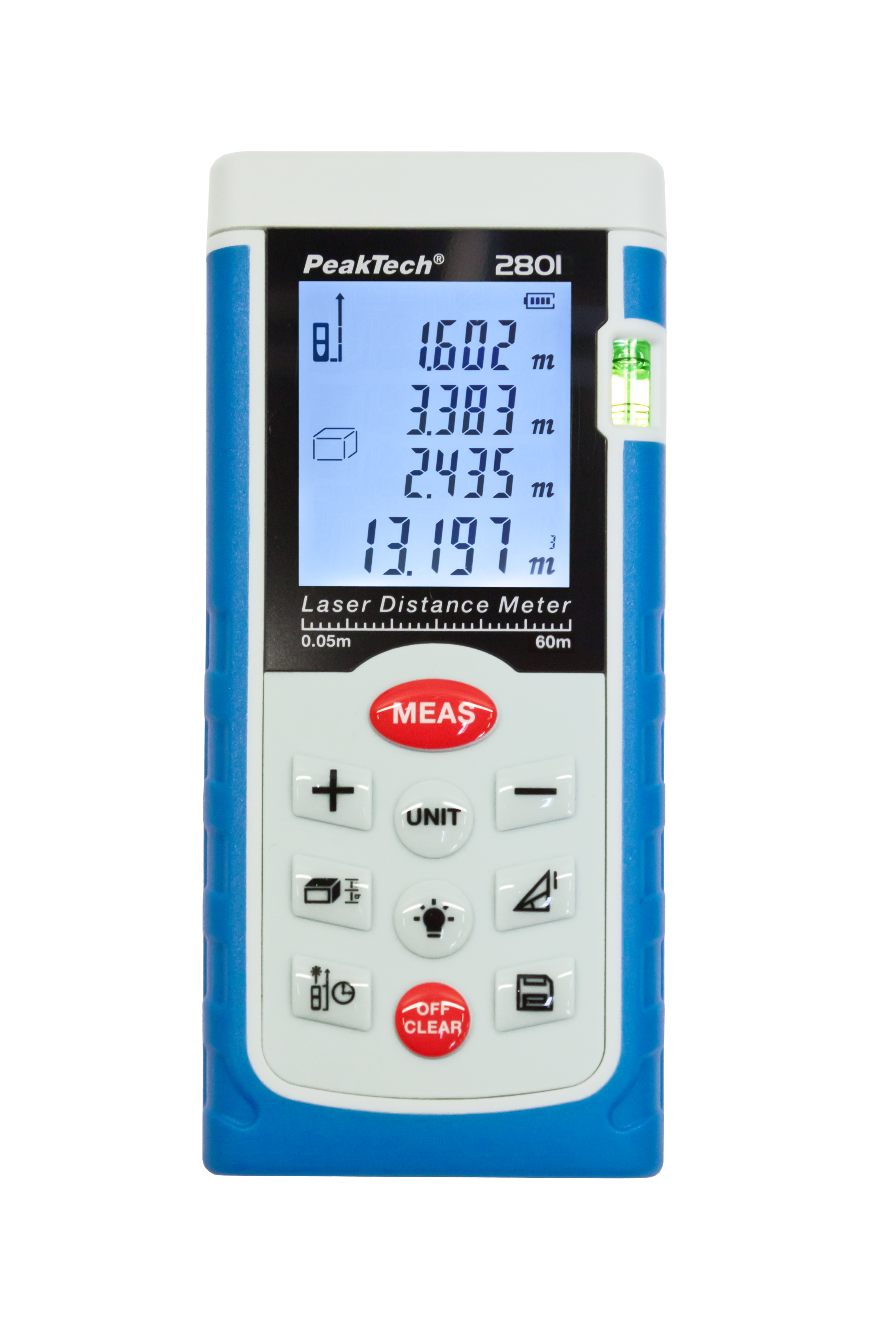 PeakTech® P 2801» Medidor de distancia láser de hasta 60m