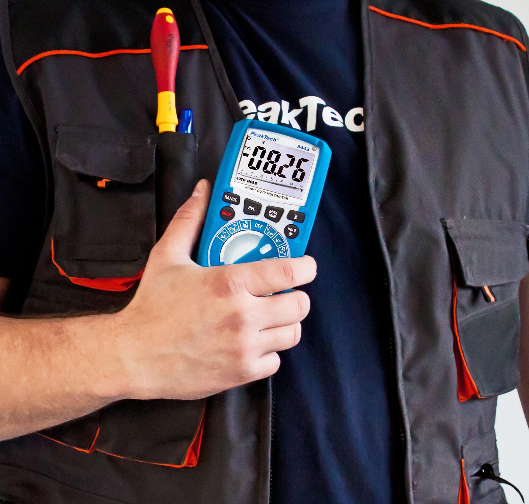 «PeakTech® P 3443» Digitalmultimeter 6.000 Counts, IP67