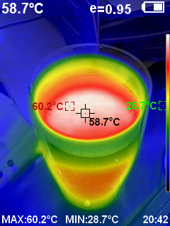 «PeakTech® P 5610 B» Cámara de Imagen Térmica 220x160px. -20°C...+400°C