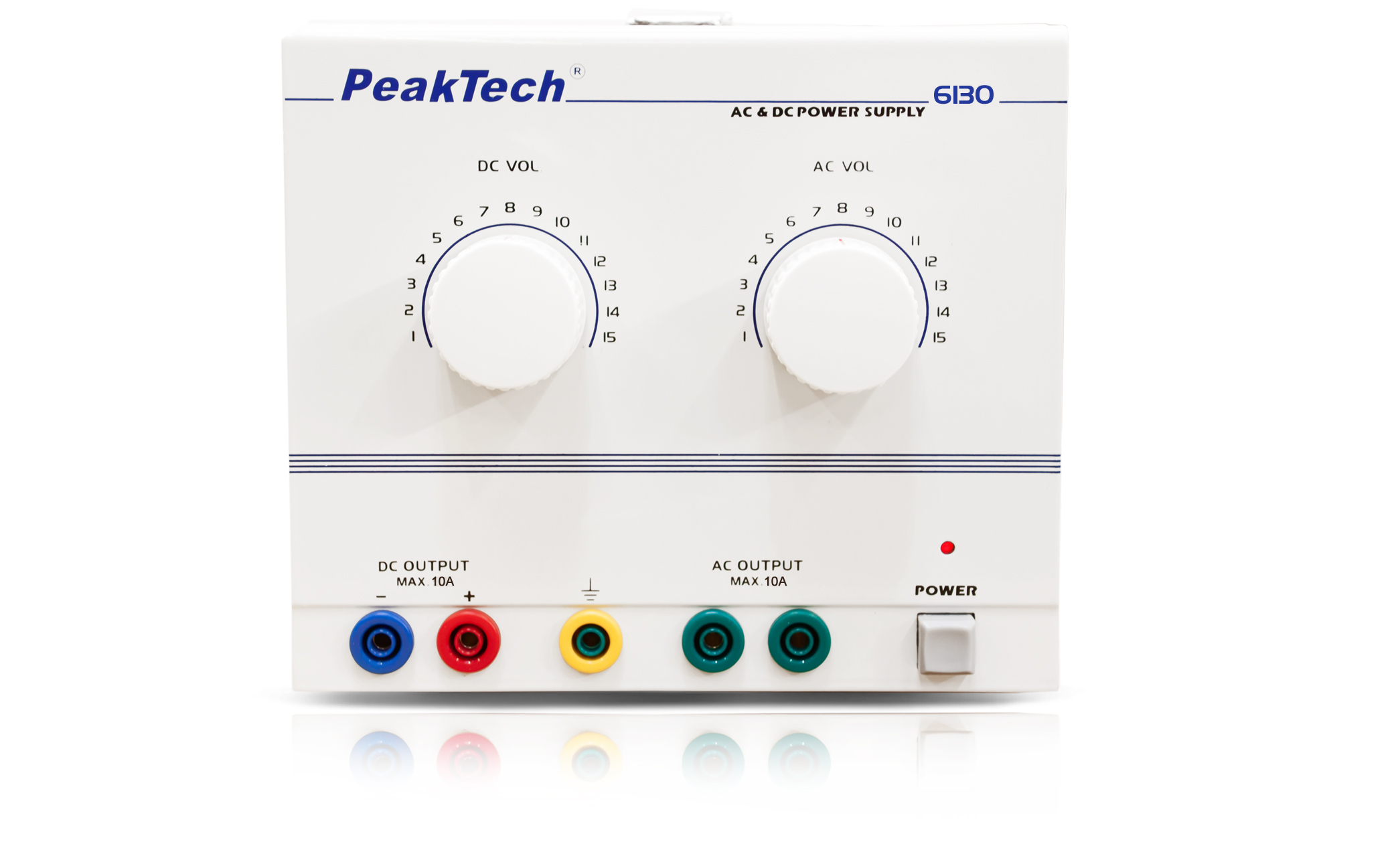 «PeakTech® P 6130» AC/DC Laboratory Power Supply 1 - 15 V/10 A