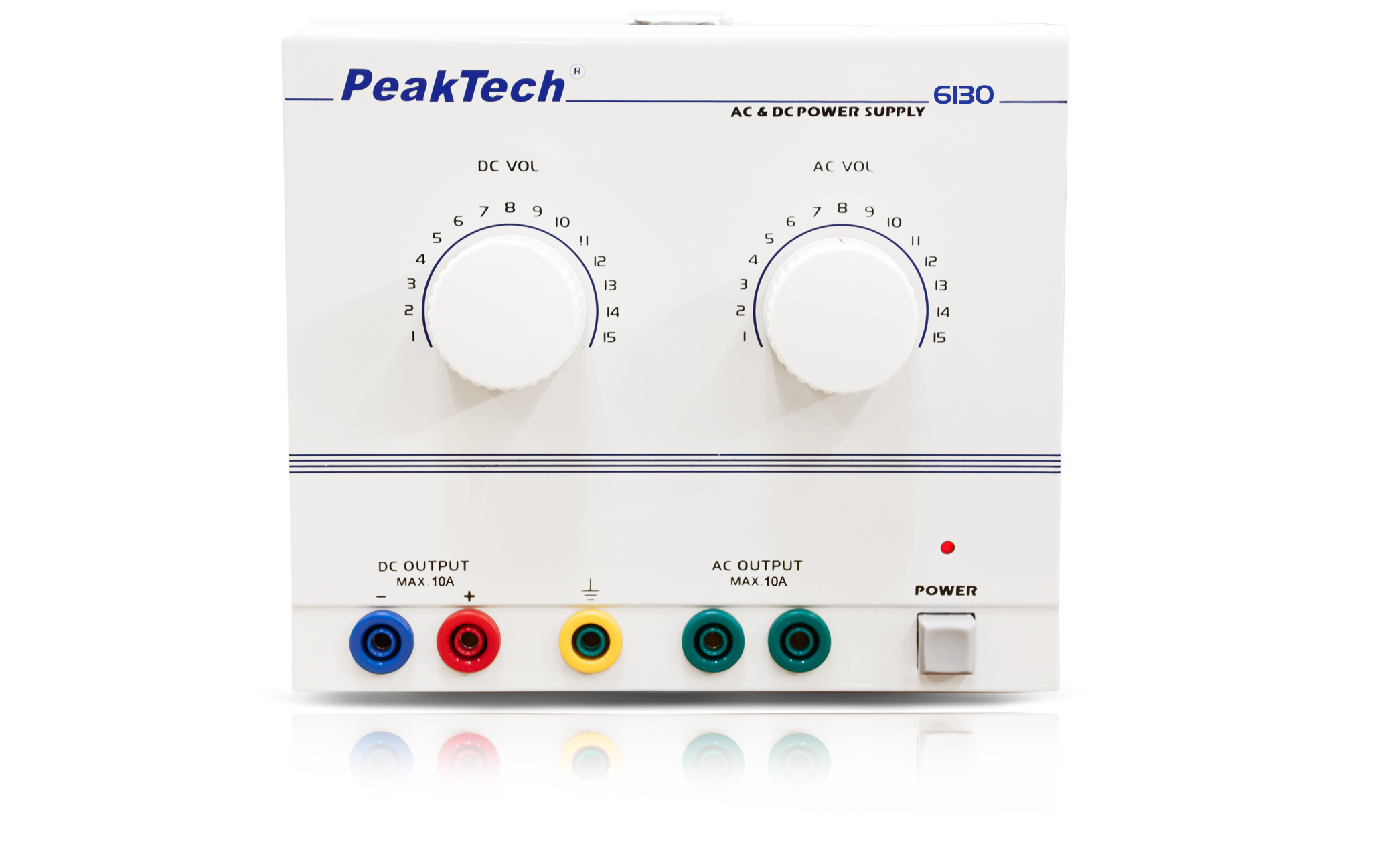 «PeakTech® P 6130» Zasilacz laboratoryjny AC/DC 1 - 15 V/10 A