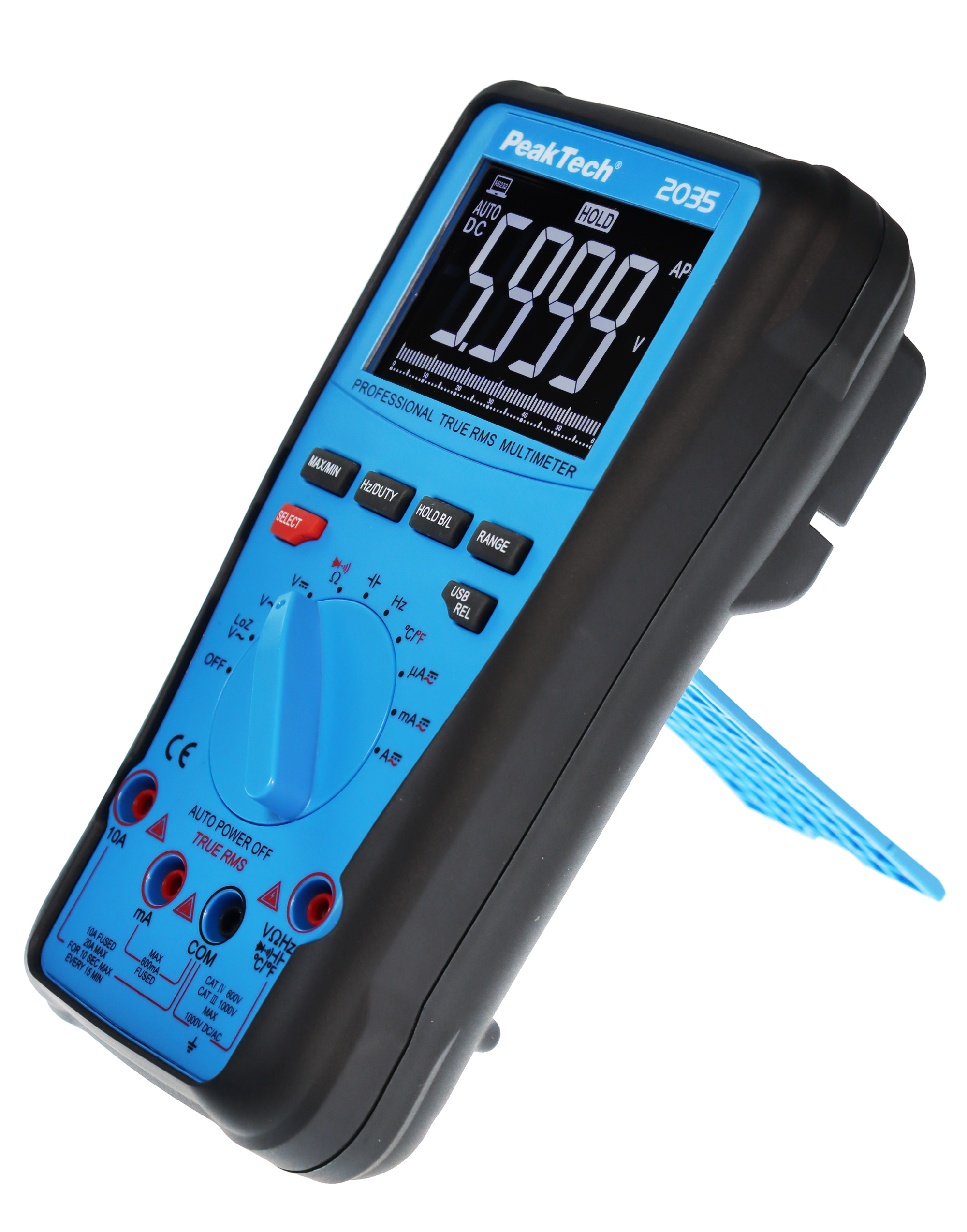 «PeakTech® P 2035» True RMS 1000V Digital Multimeter 6000 Counts, USB