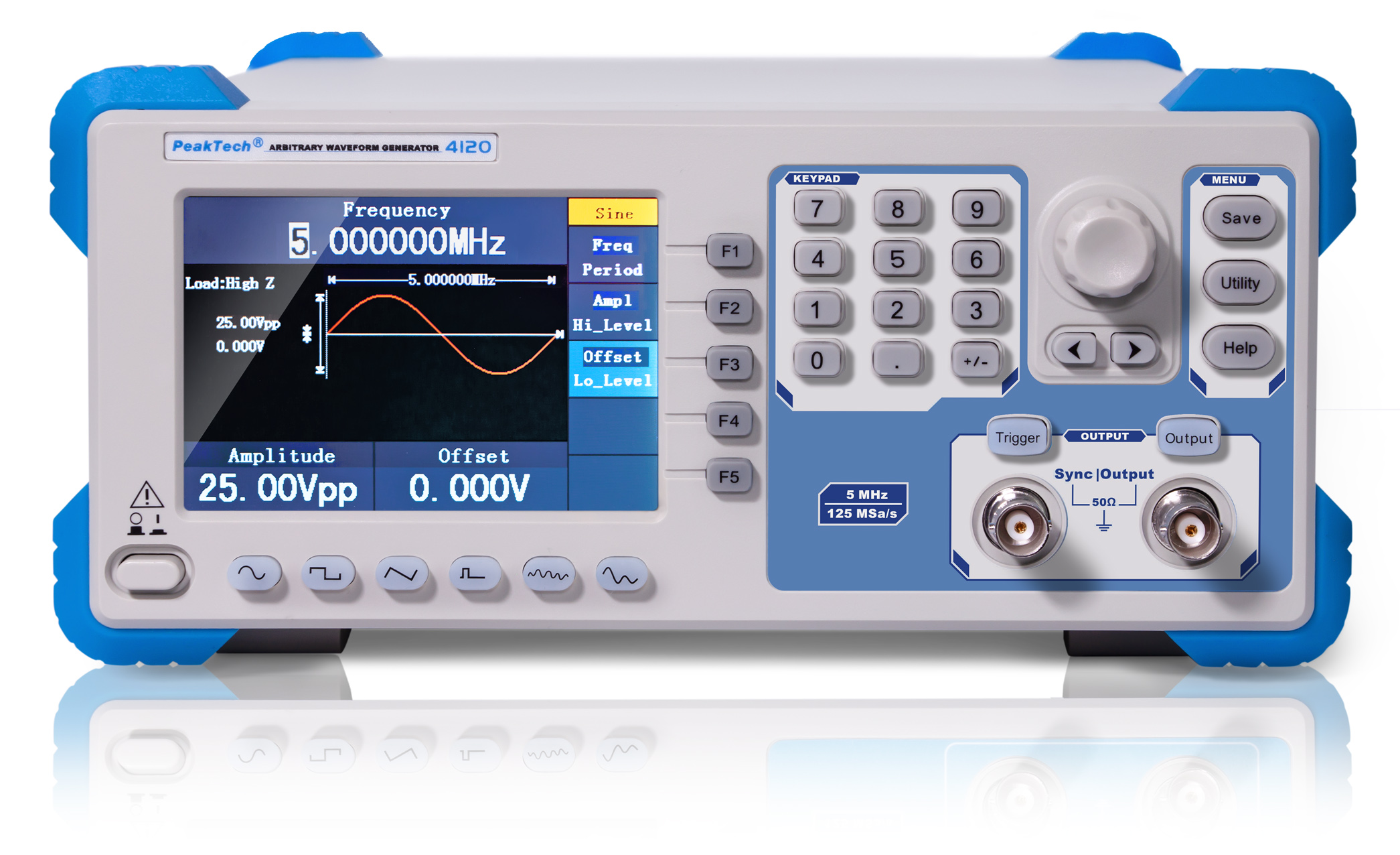 «PeakTech® P 4120» Arbitralny generator funkcyjny, 1 µHz - 5 MHz