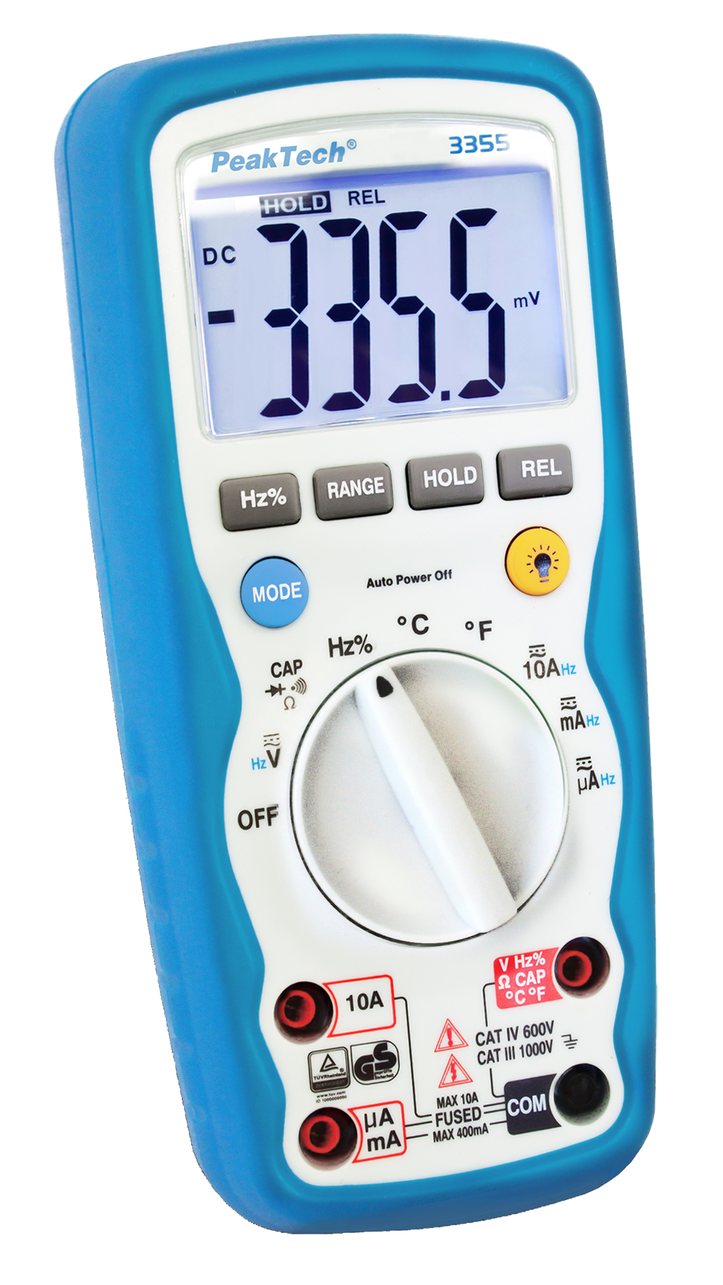 «PeakTech® P 3355» Digitalmultimeter, 4.000 Counts, IP67