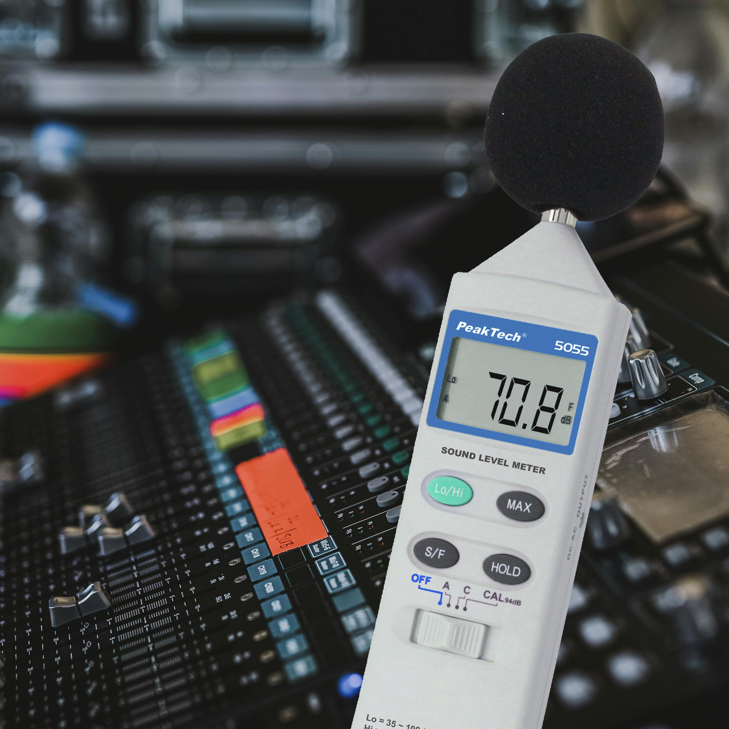 «PeakTech® P 5055» Digital Sound Level Meter, 3 1/2-digit