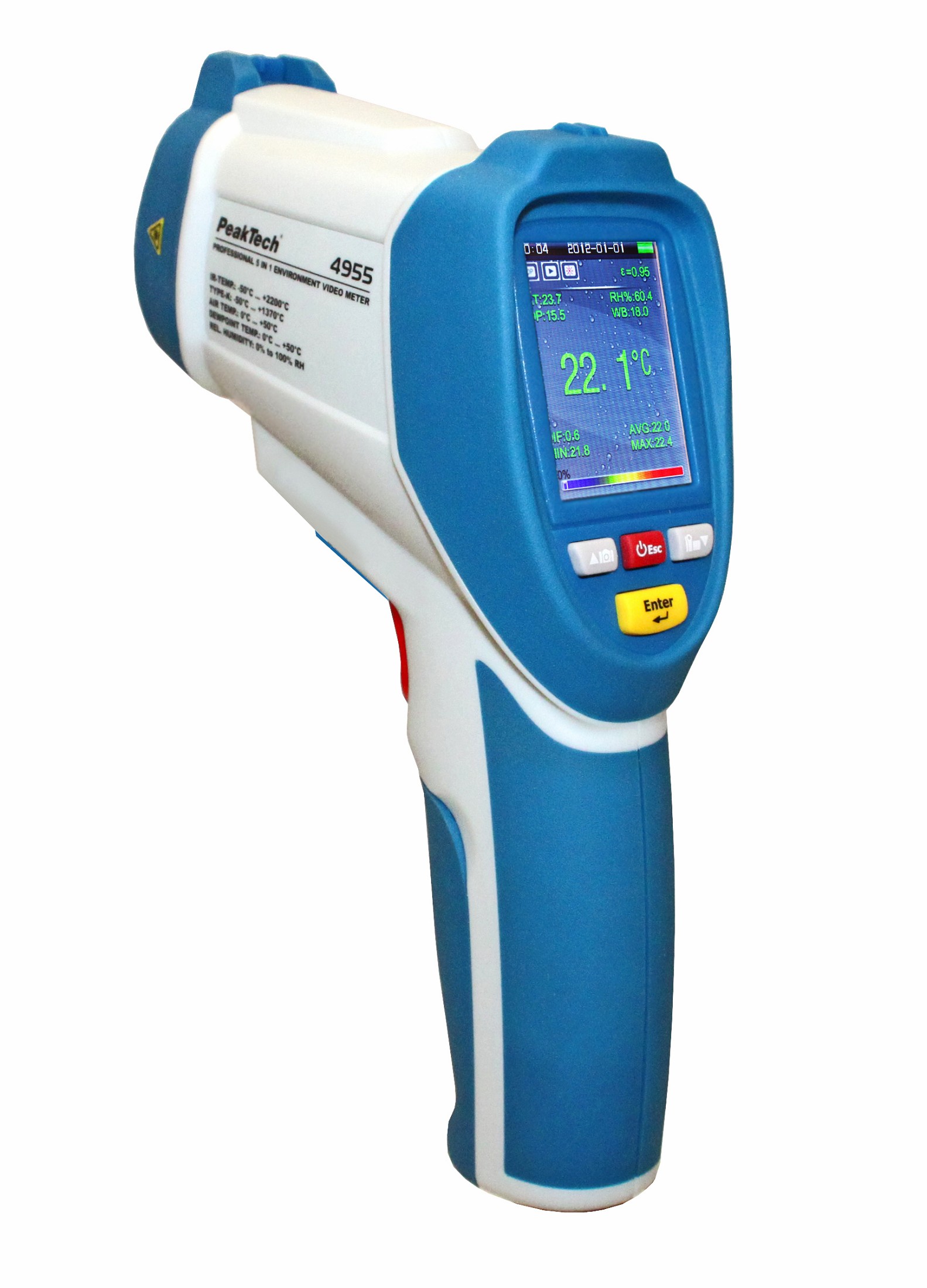 «PeakTech® P 4955» IR-Thermometer -50 … +2200°C, Datenlogger, Video