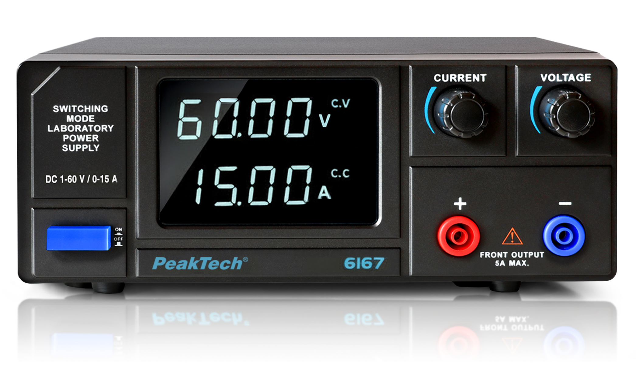 «PeakTech® P 6167» DC Schaltnetzgerät  1 - 60V / 0-15A