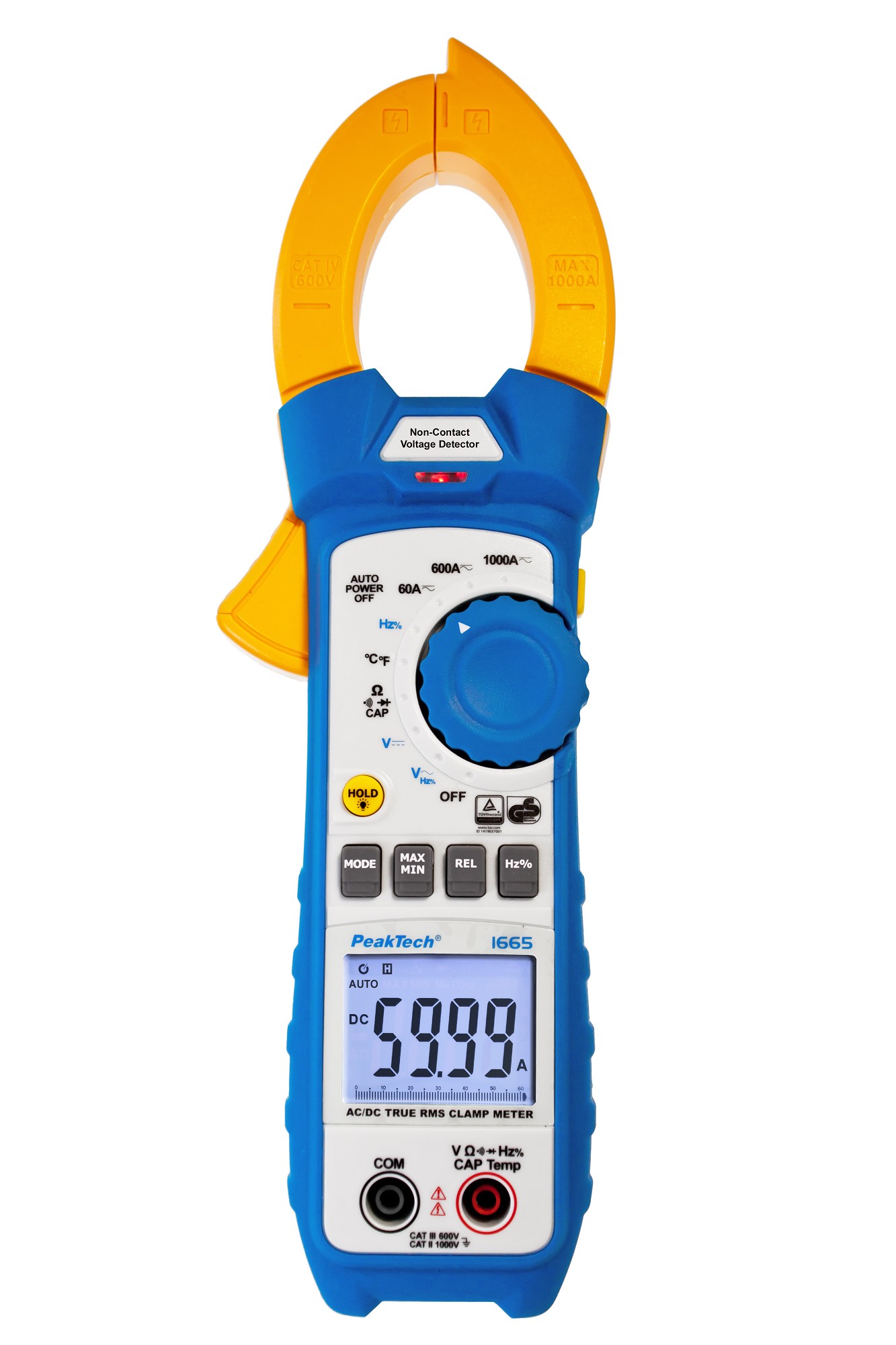 «PeakTech® P 1665» TrueRMS current clamp 6,000 counts 1000 A AC/DC