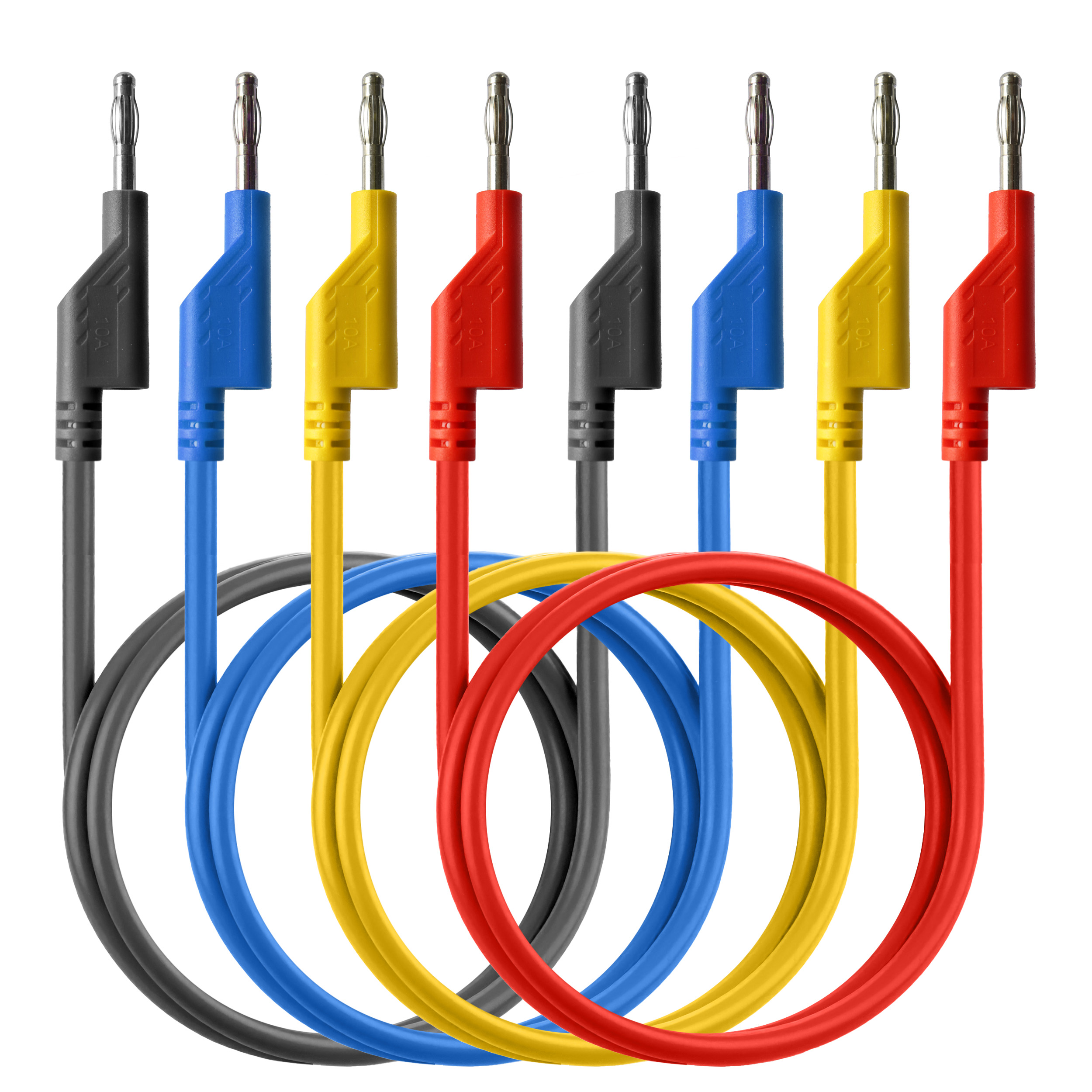 «PeakTech® P 7046» Juego de 4 cables de prueba (25 cm) para fuentes de alimentación «PeakTech® P 7046» Juego de 4 cables de prueba (25 cm) para fuentes de alimentación