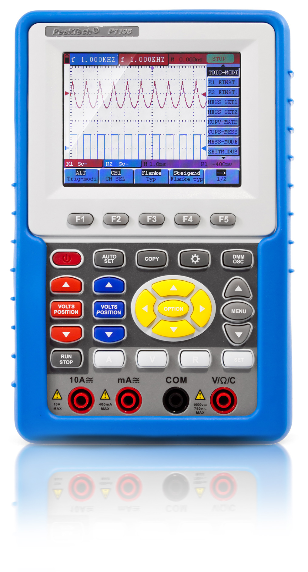 «PeakTech® P 1195» 100 MHz / 2 CH,  1 GS/s Handheld-Oszilloskop