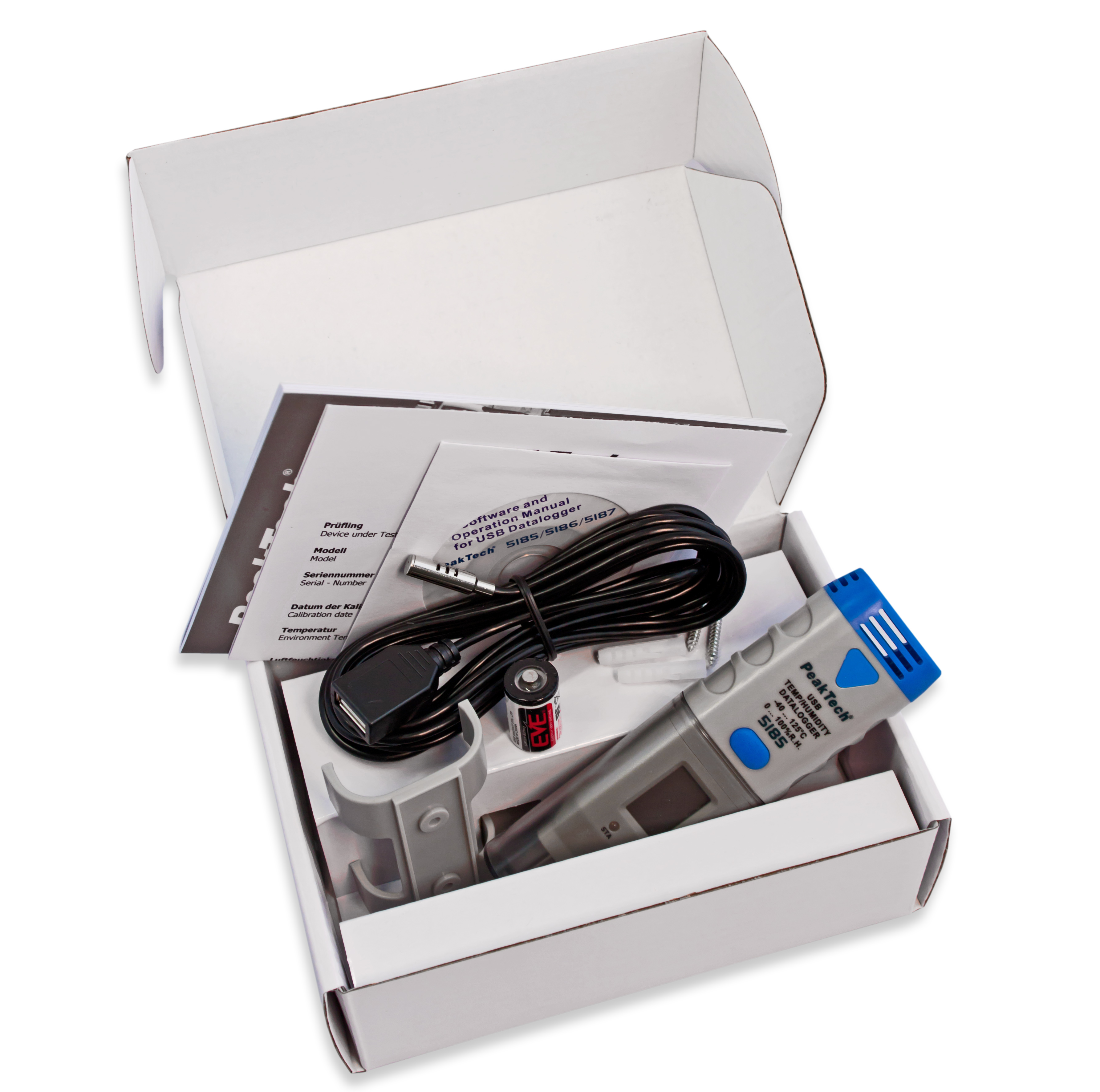 «PeakTech® P 5185» USB-Datalogger Temperatur und Luftfeuchtigkeit