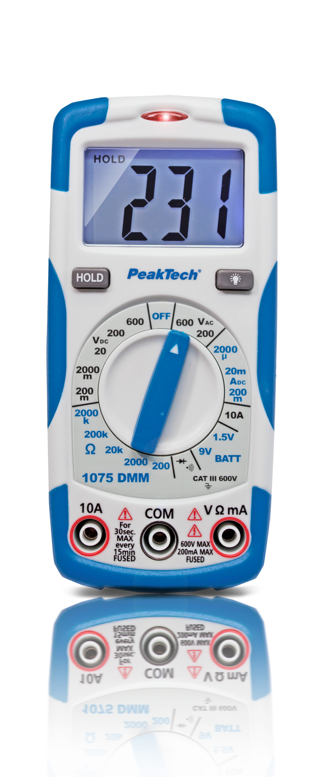 «PeakTech® P 1075» 600V AC/DC Digitalmultimeter ~ 2000 stellige LCD