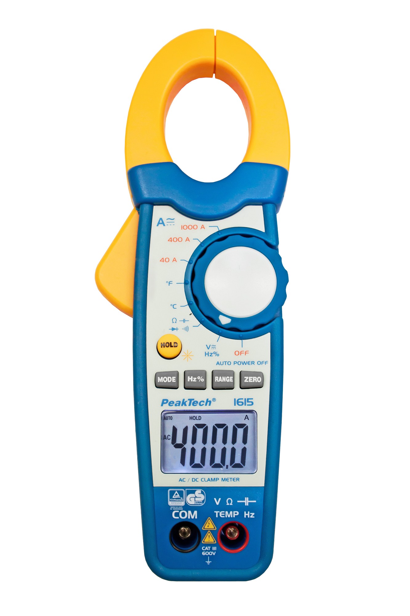 «PeakTech® P 1615» Clamp meter 4,000 counts 1000 A AC/DC