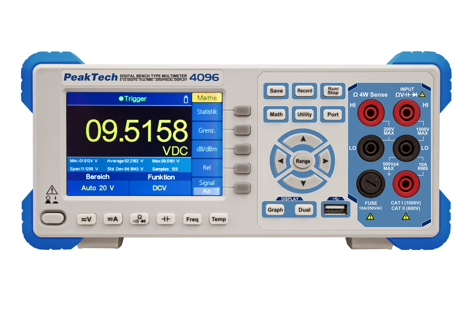 «PeakTech® P 4096» Grafisches Tischmultimeter, 200.000 Counts mit TFT