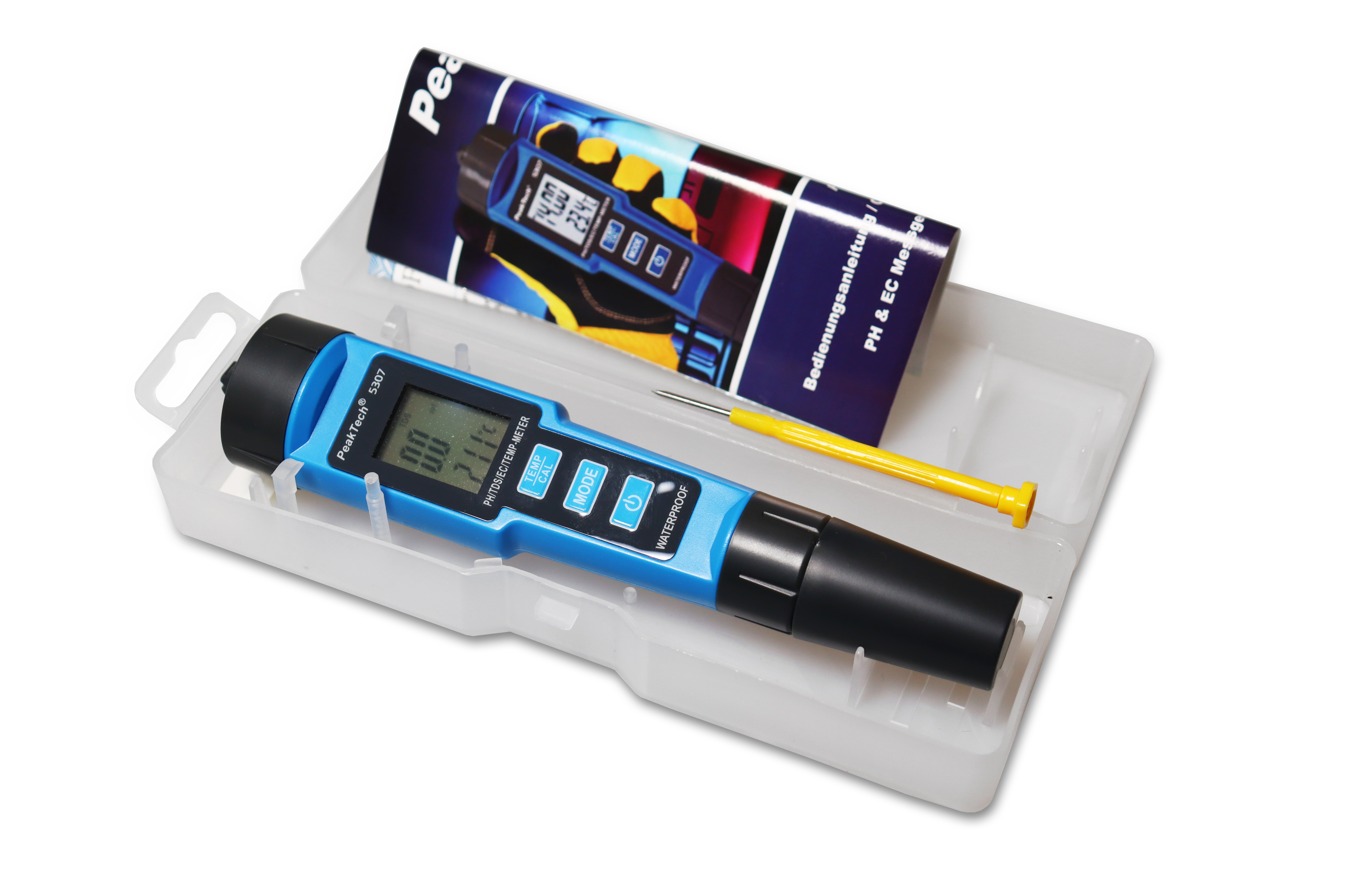 «PeakTech® P 5307» 4 in 1 PH-Meter for PH/EC/TDS/TEMP