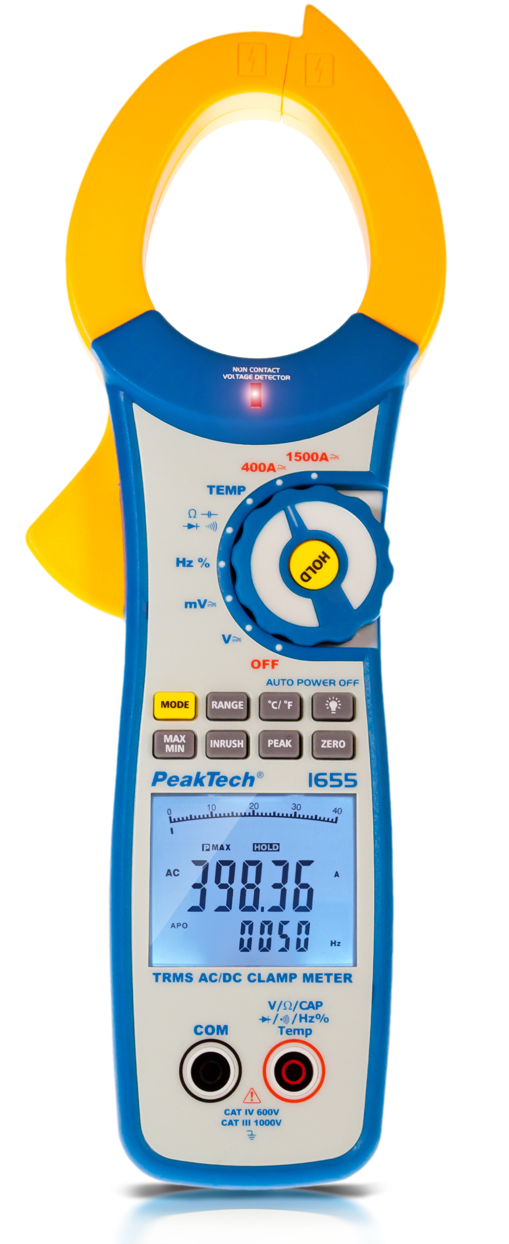 «PeakTech® P 1655» Miernik cęgowy TrueRMS 40 000 zliczeń 1500 A AC/DC