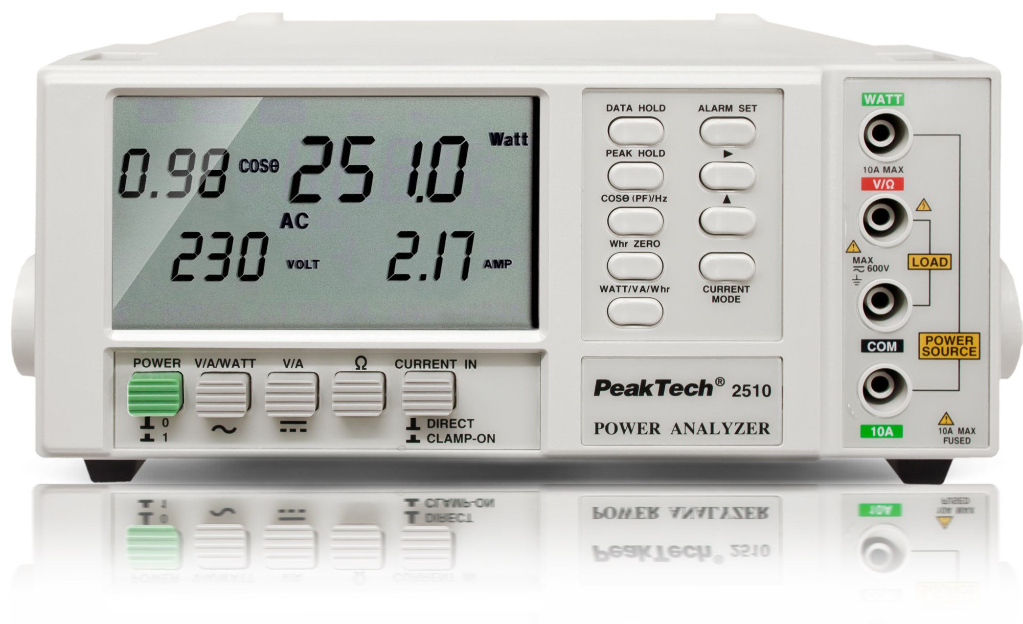 «PeakTech® P 2510» Analizator mocy z interfejsem RS-232 C