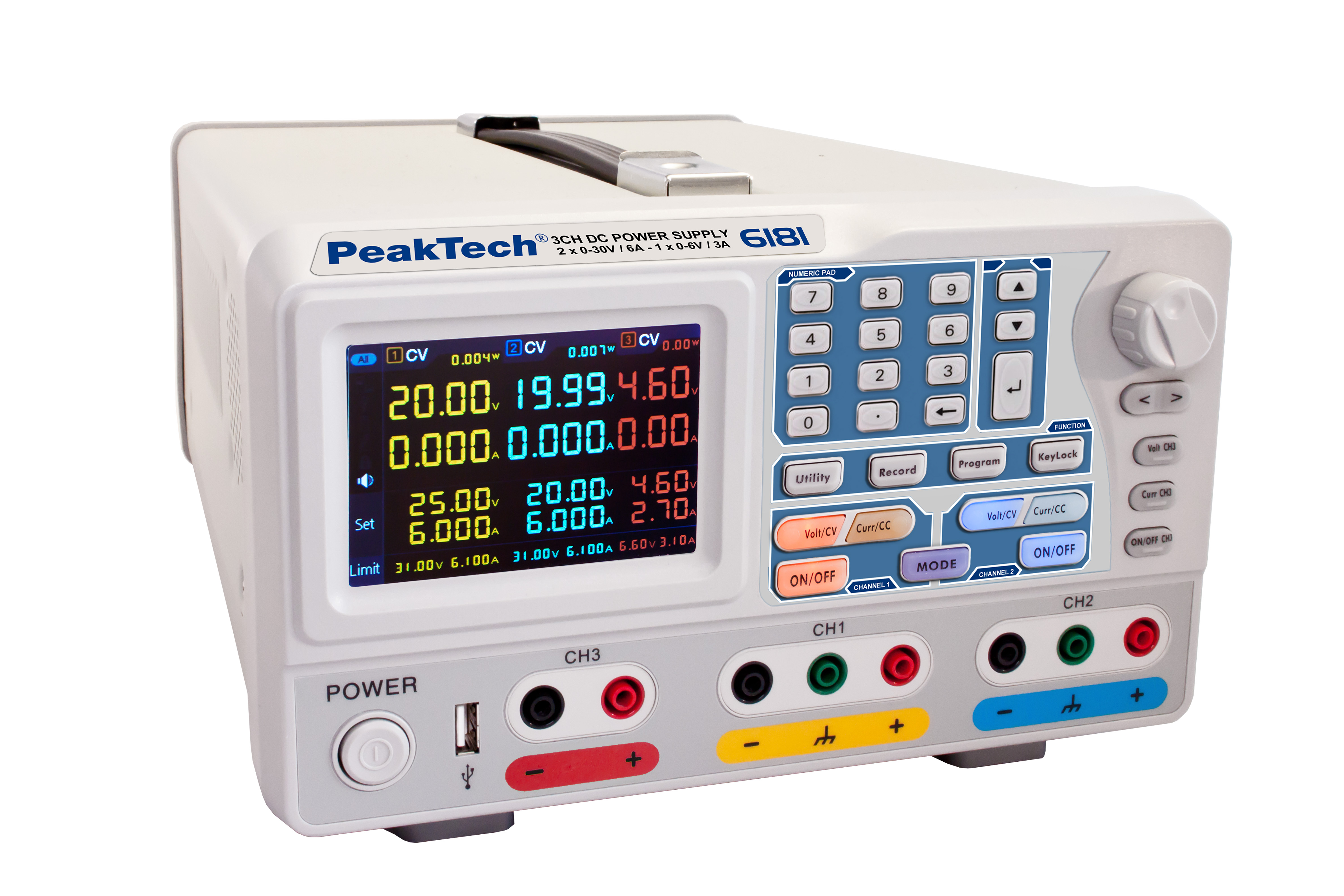 «PeakTech® P 6181» Fuente de Alimentación DC Programable