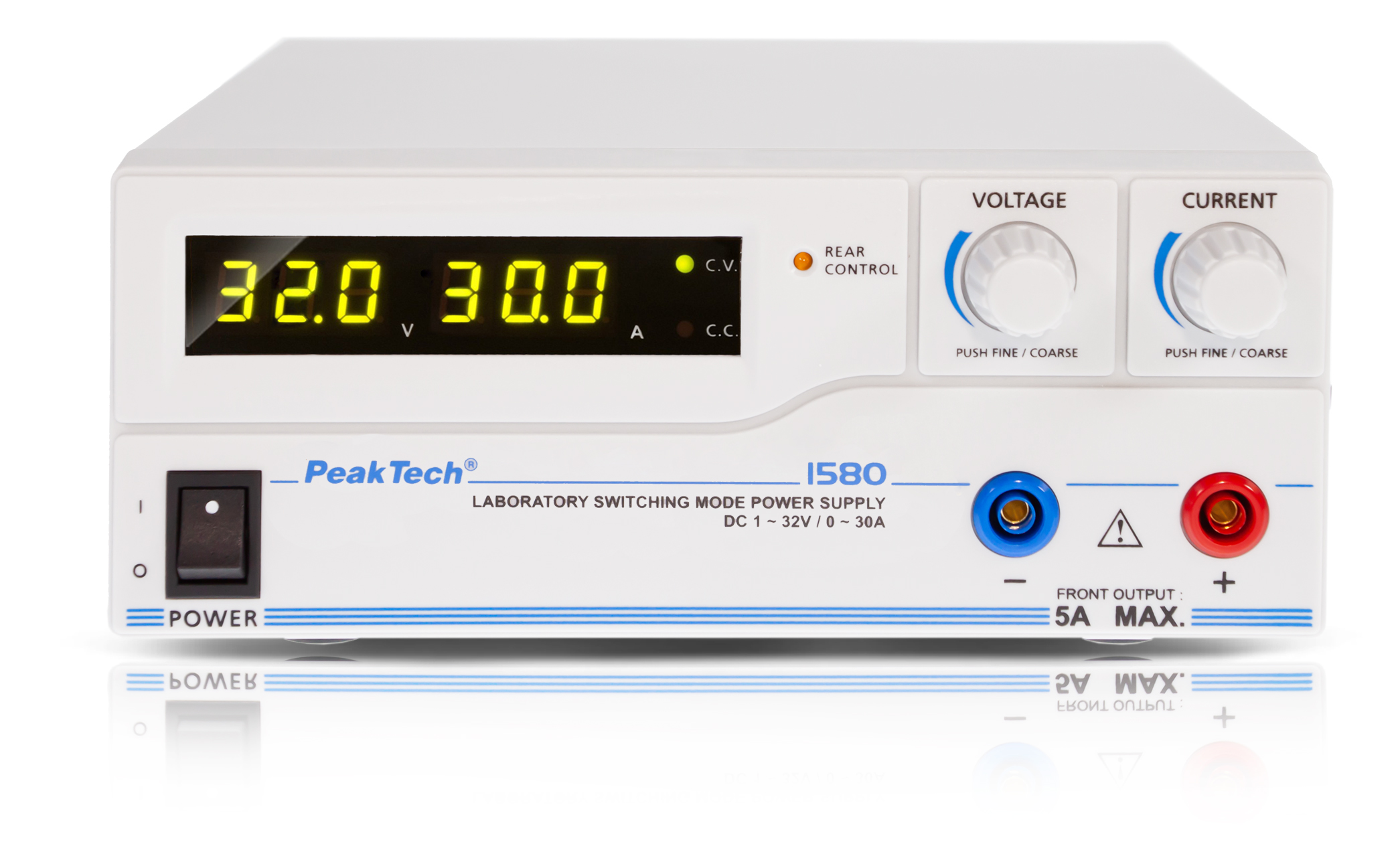 «PeakTech® P 1580» Laboratory power supply DC 1 - 32V / 0 - 30A & USB