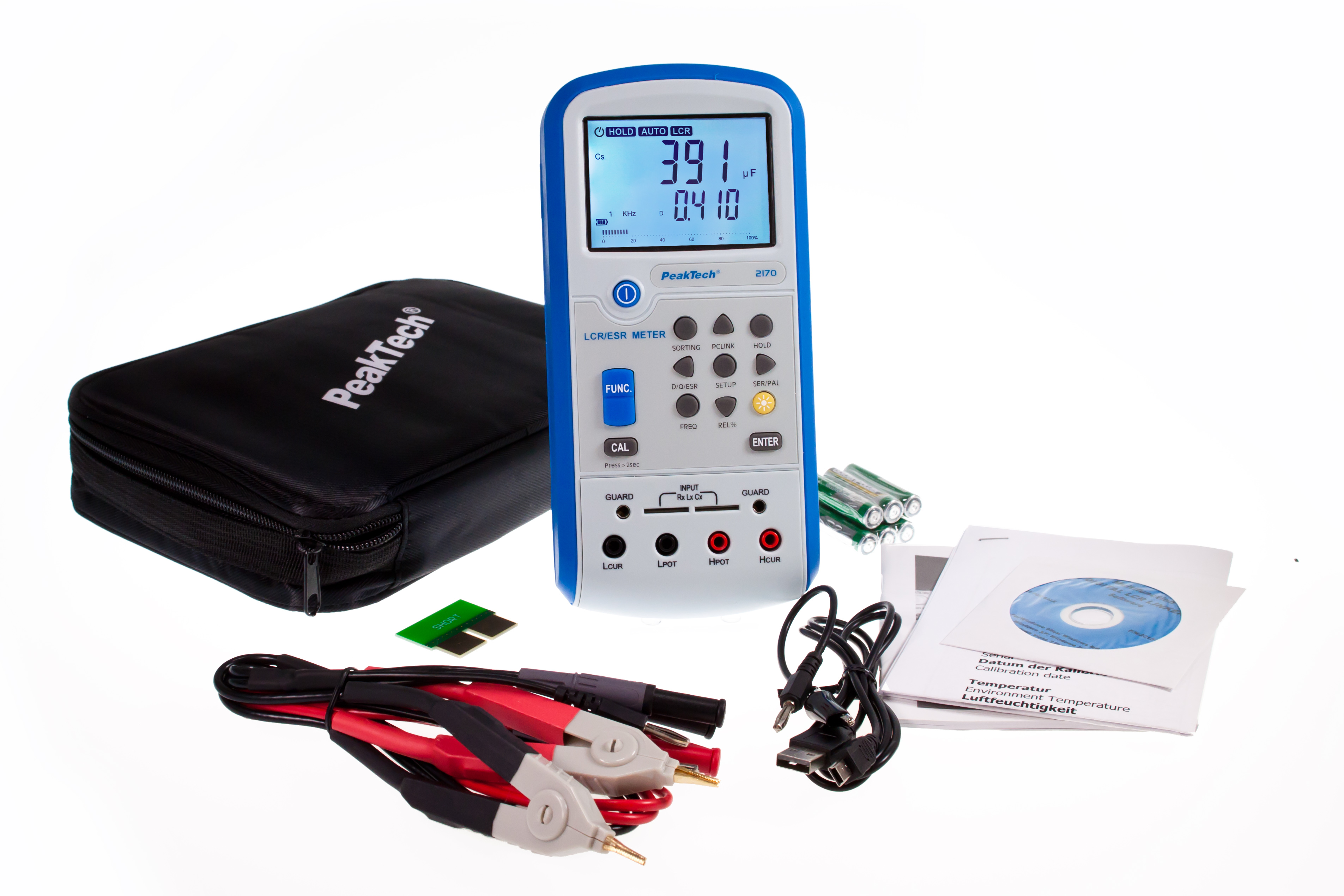 «PeakTech® P 2170» LCR-/ESR-Meter, 100 Hz - 100 kHz, with USB