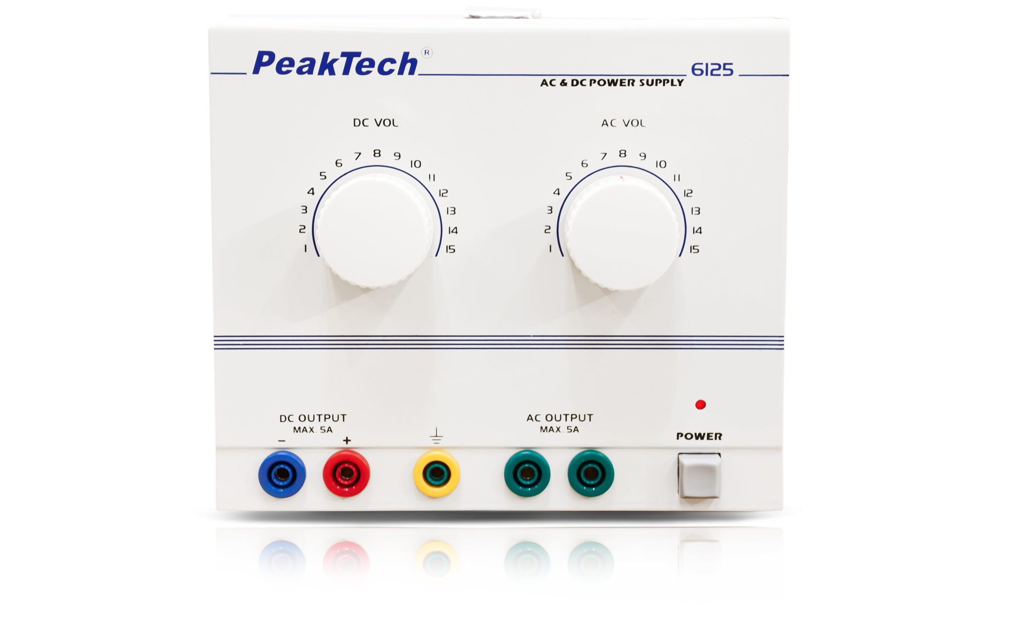 «PeakTech® P 6125» Zasilacz laboratoryjny AC/DC 1 - 15 V/5 A