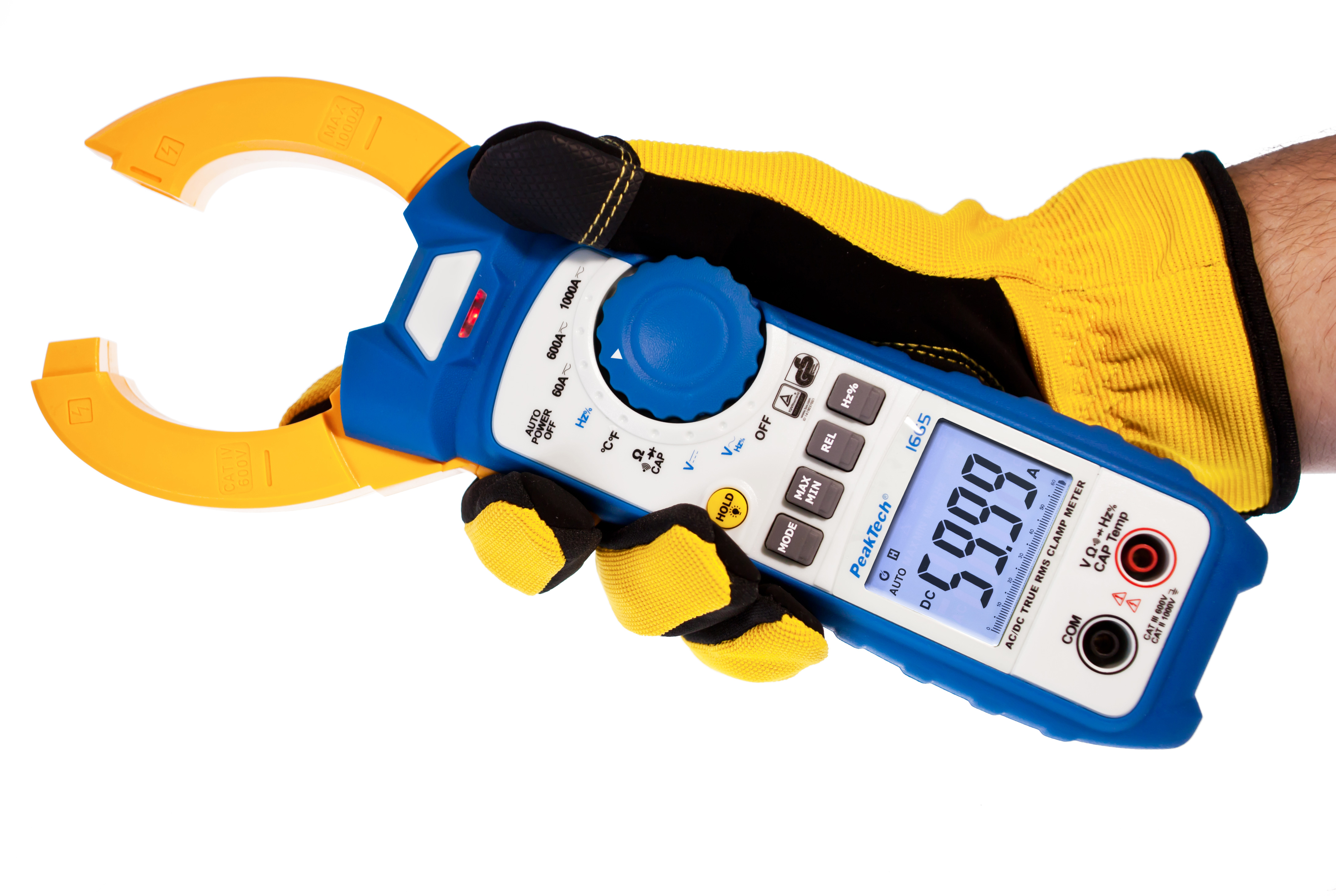«PeakTech® P 1665» TrueRMS current clamp 6,000 counts 1000 A AC/DC