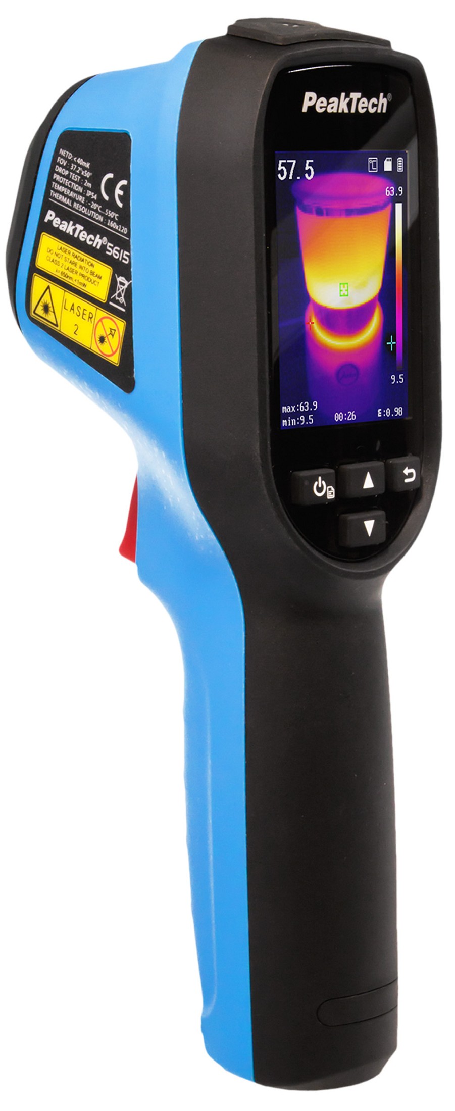 «PeakTech® P 5615» Thermal imaging camera 160x120 px. -20°C ... 550°C «PeakTech® P 5615» Thermal imaging camera 160x120 px. -20°C ... 550°C