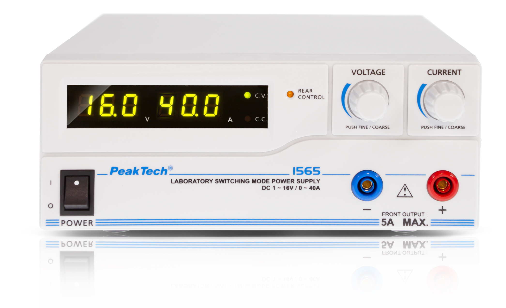 «PeakTech® P 1565» Laboratory power supply DC 1 - 16V/0 - 40A & USB