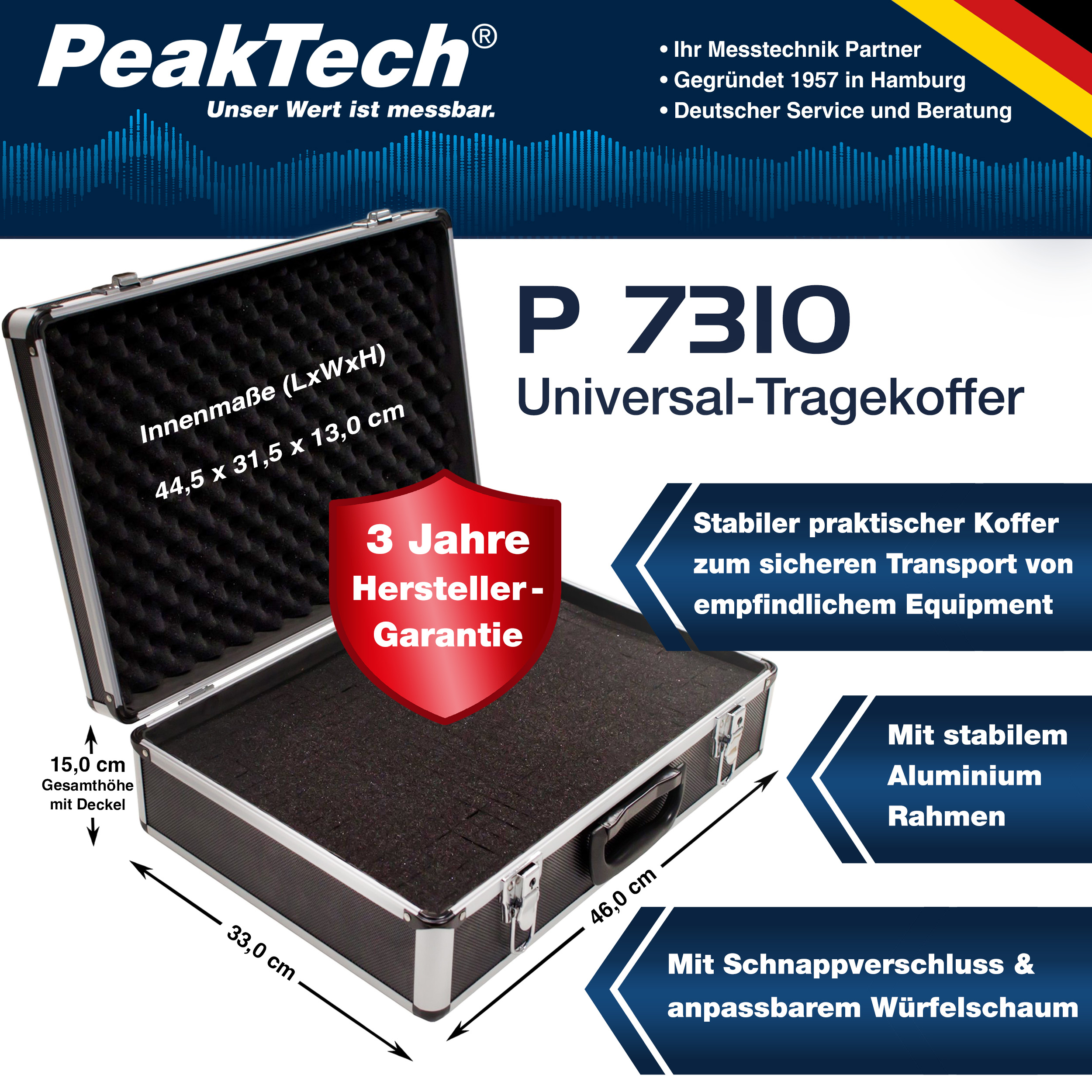 «PeakTech® P 7310» Carrying Case for Measurement Instruments
