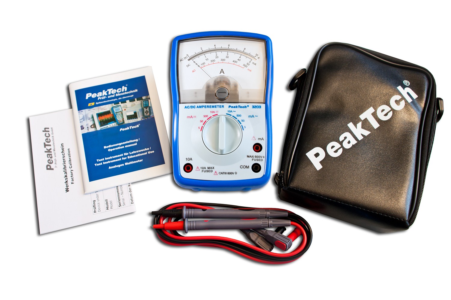 «PeakTech® P 3203» Amperometro analogico, 10 A AC / DC