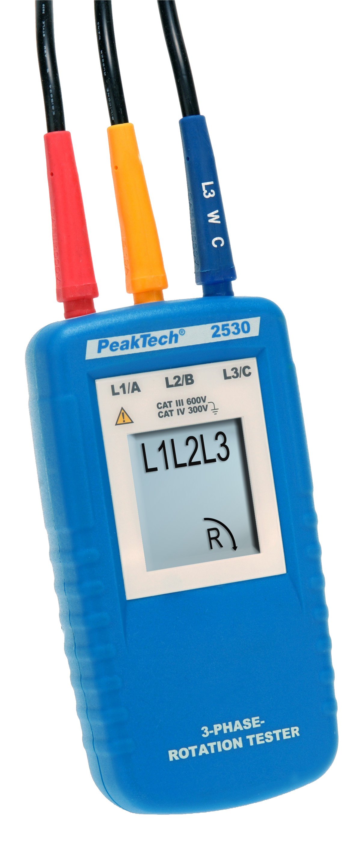 «PeakTech® P 2530» 3-phase direction indicator with LCD display