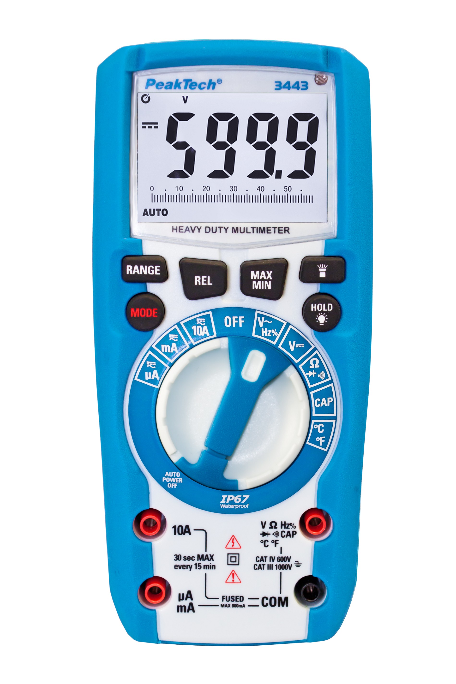 «PeakTech® P 3443» Digital multimeter 6,000 counts, IP67