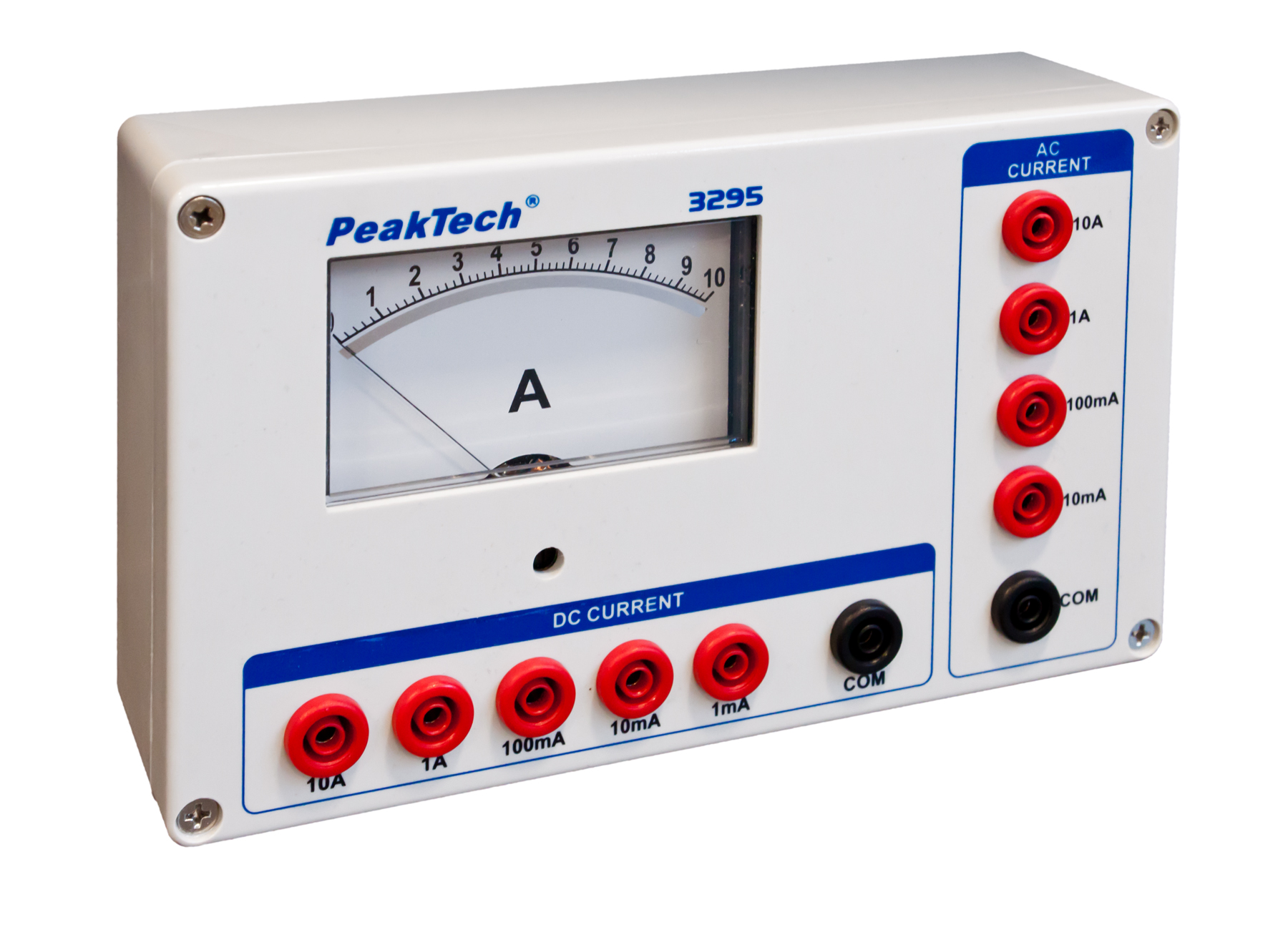 «PeakTech® P 3295» Analog ammeter - 0 ... 1/10/100 mA / 1/10 A AC/DC