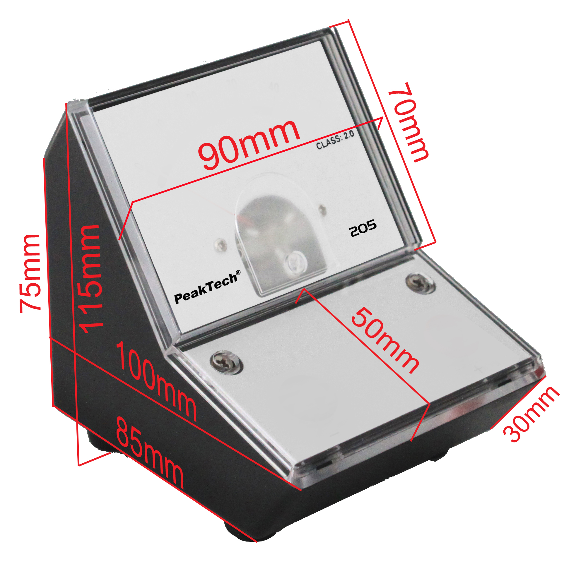 «PeakTech® P 205-03» Analog amperemeter - 0 ... 1mA DC