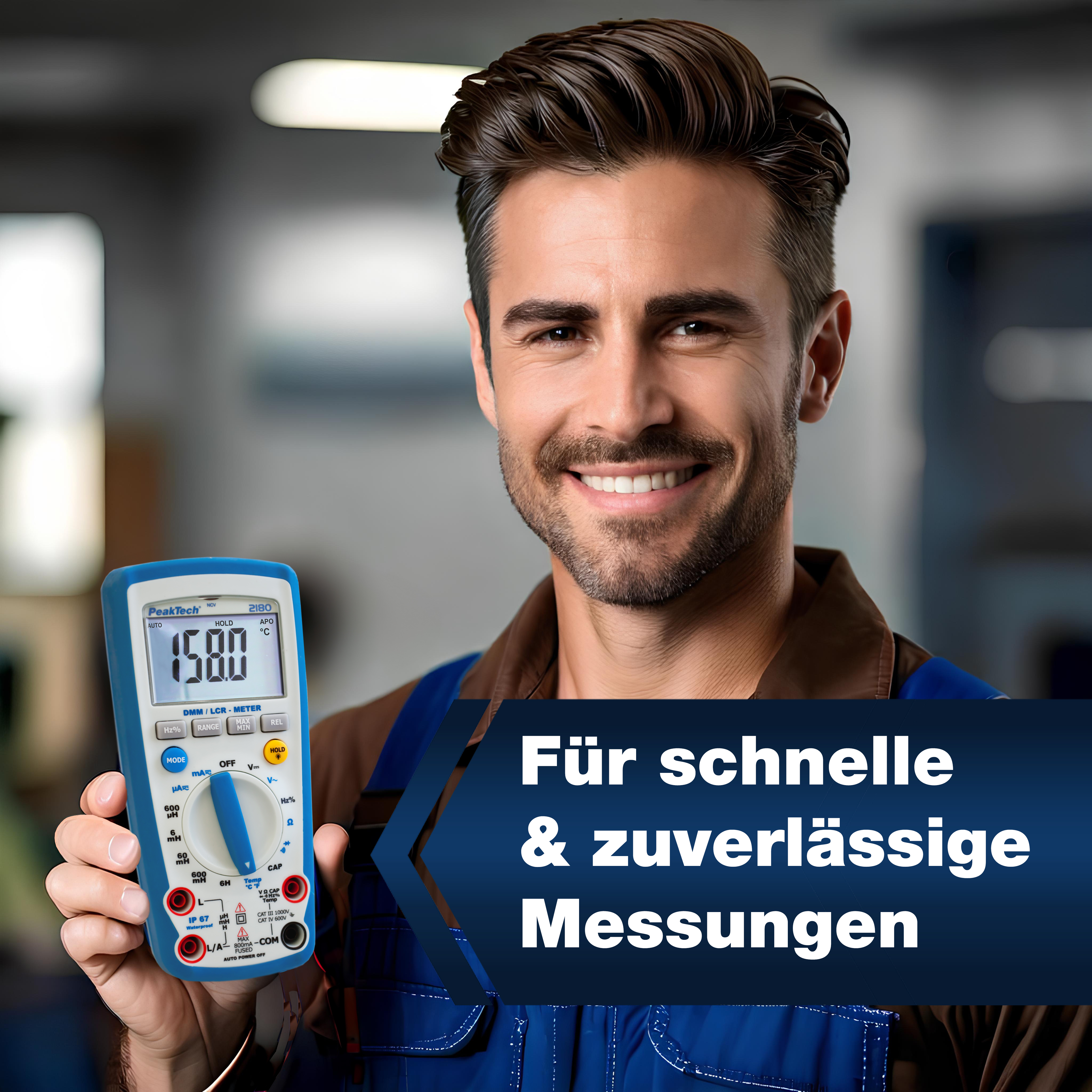 «PeakTech® P 2180» Multimetro con misuratore LCR, 6.000 conteggi
