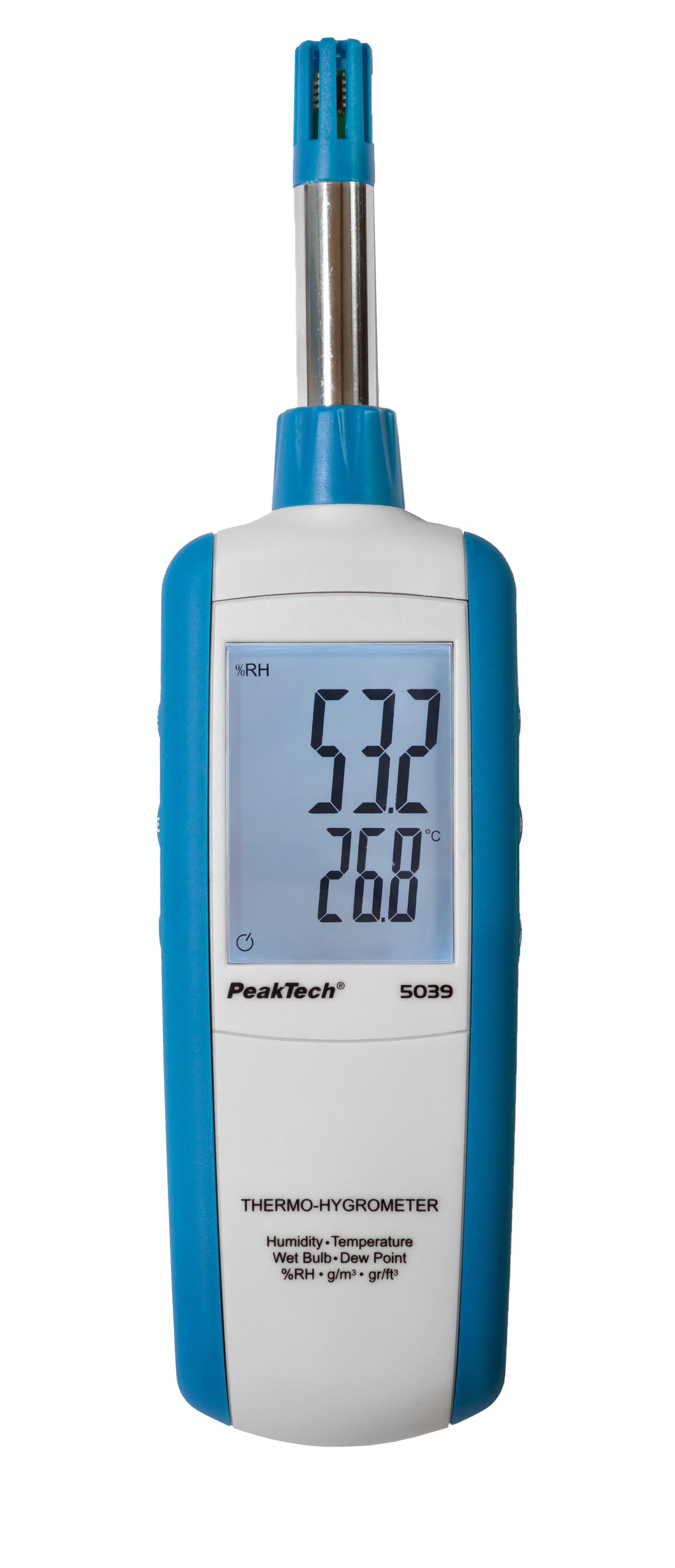 «PeakTech® P 5039» Thermo-Hygrometer mit Taupunkt & Feuchtkugel