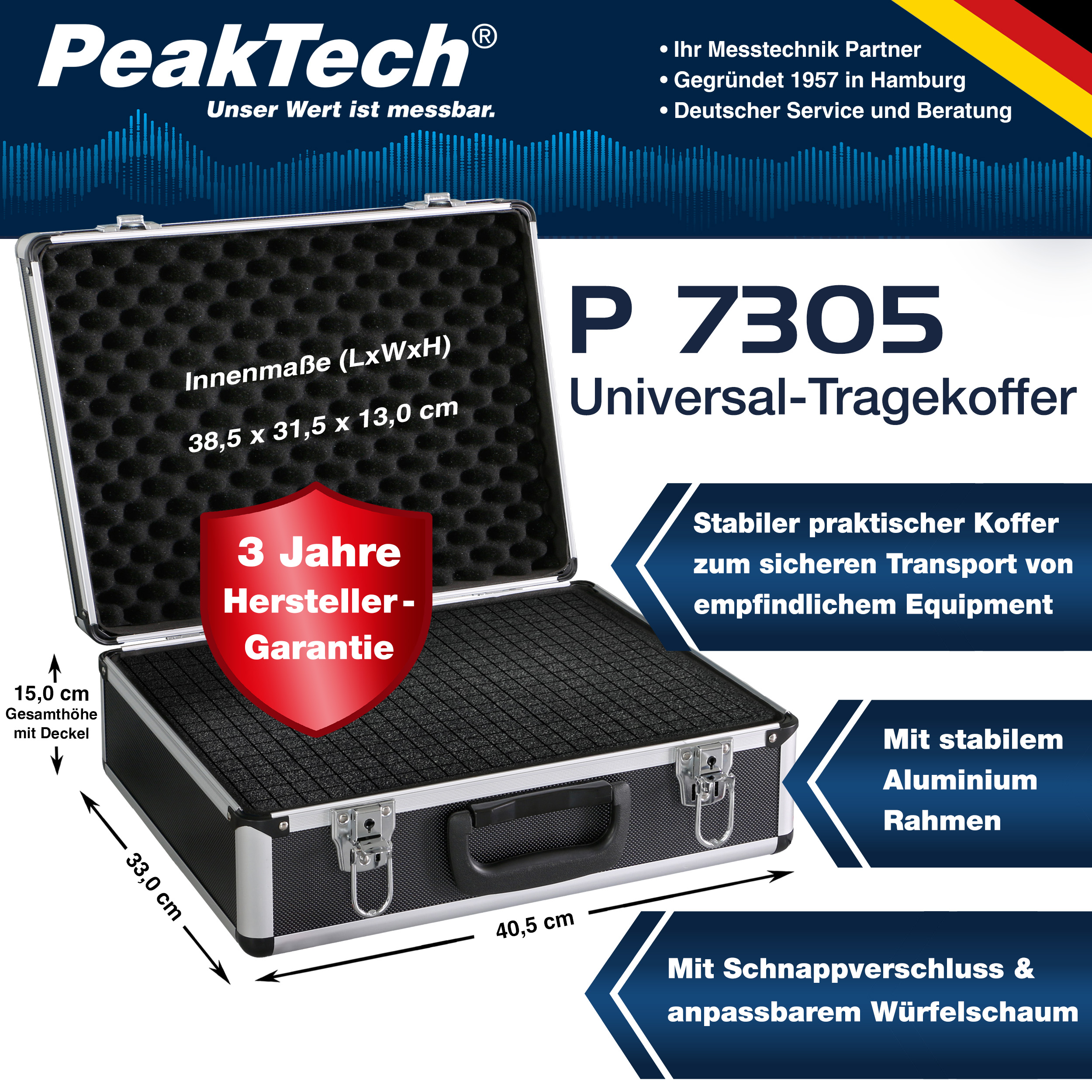 «PeakTech® P 7305» Carrying Case for Measurement Instruments