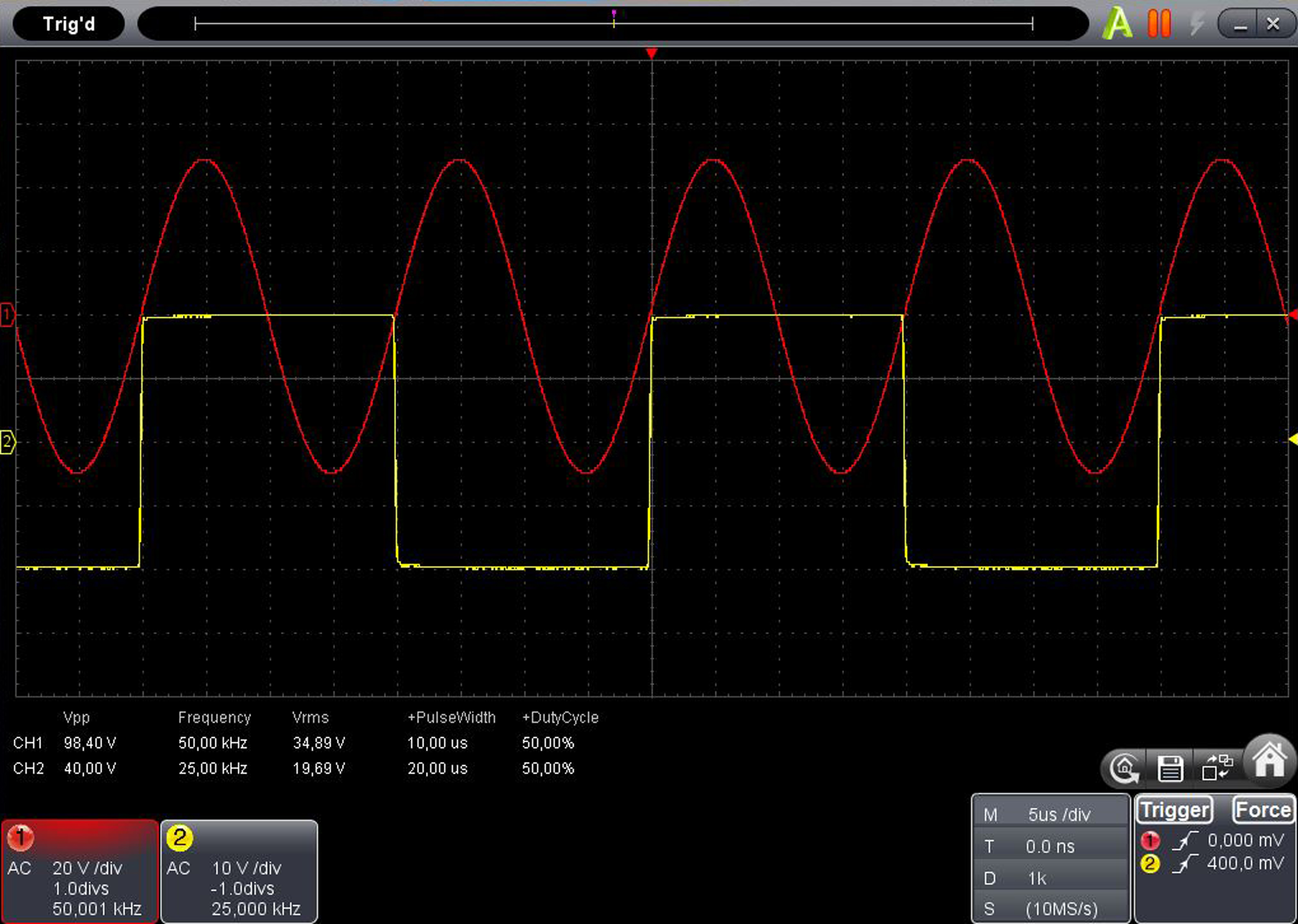 «PeakTech® P 1290» 20 MHz / 1 CH, 100 MS/s PC oscilloscope with USB